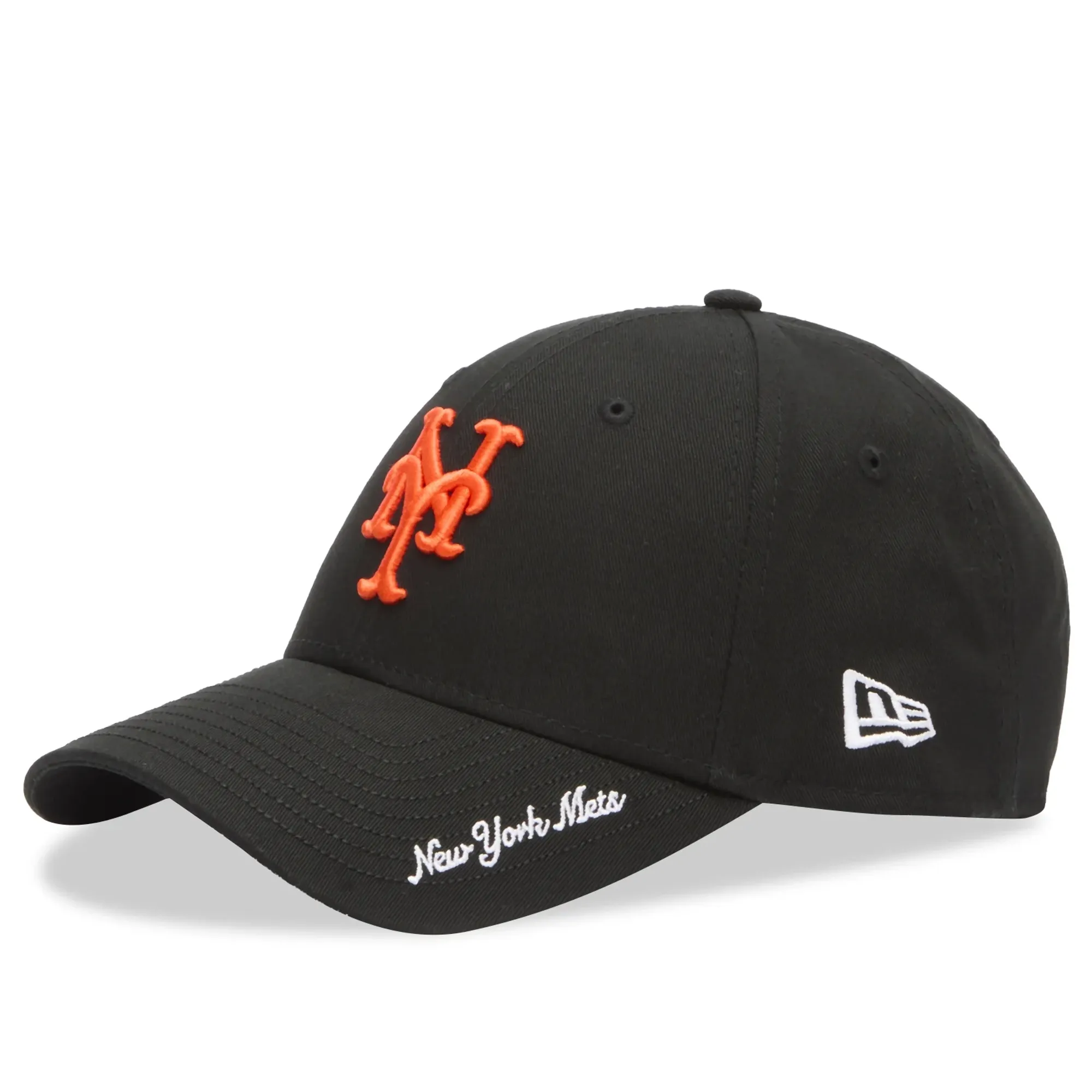 New Era New York Mets Visor Script 9Forty Cap Black