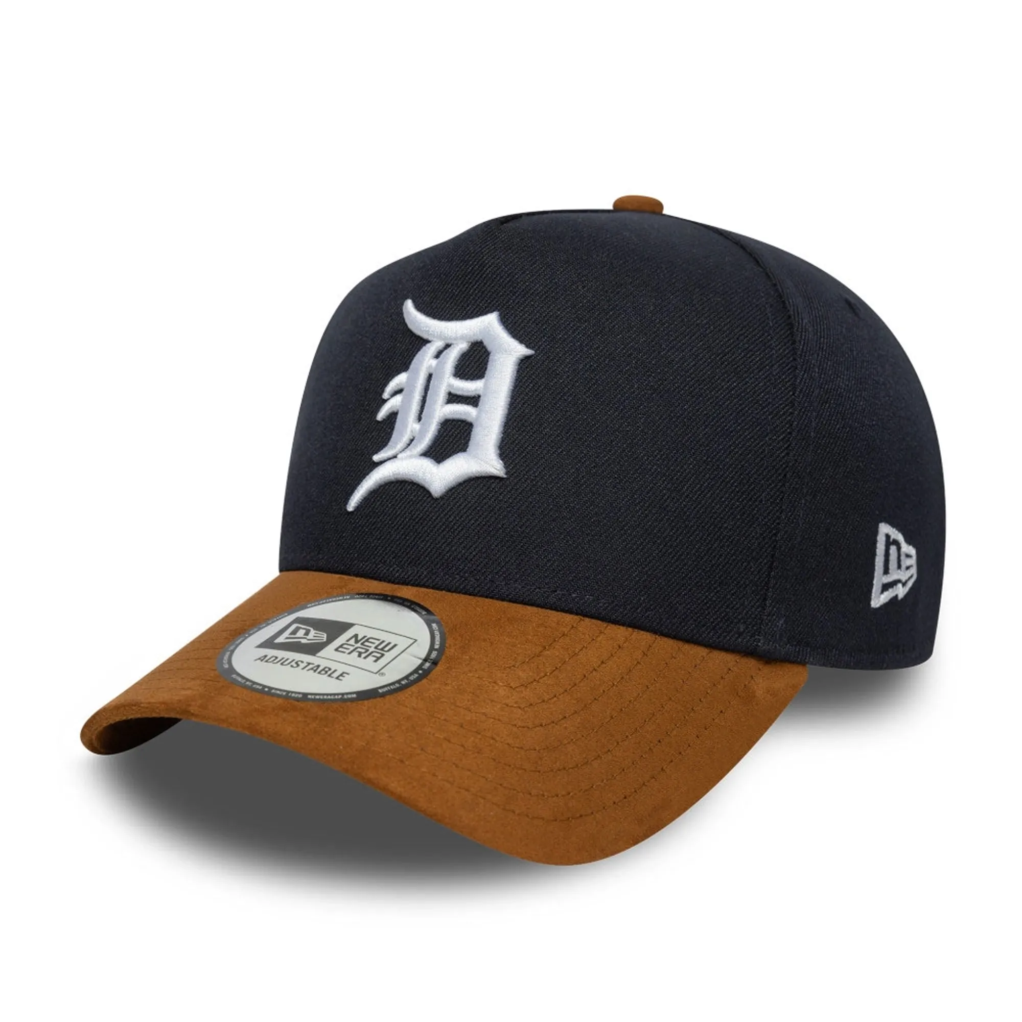 Detroit Tigers MLB Suede Visor Navy 9FORTY E-Frame Adjustable Cap New Era Cap adult unisex