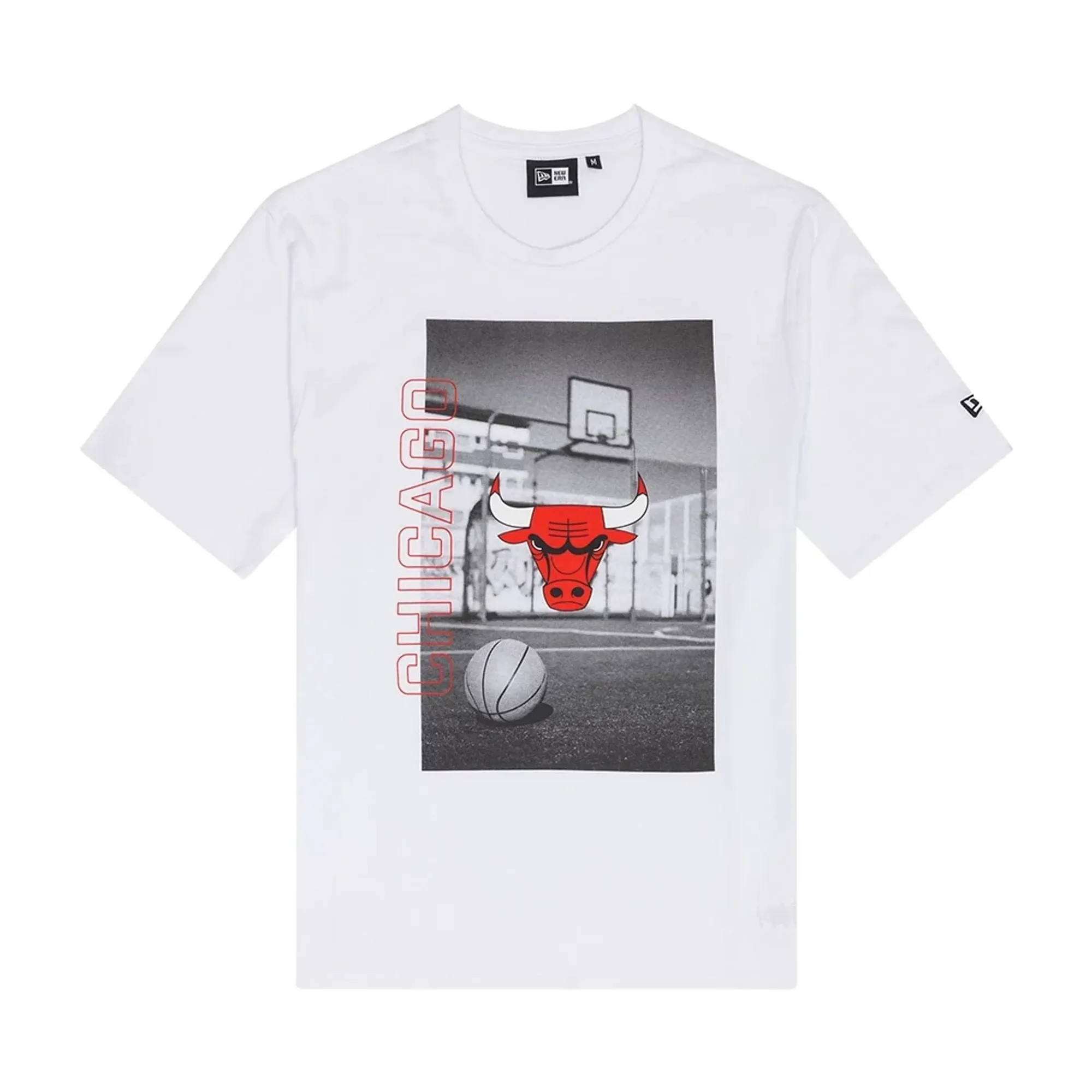 Chicago Bulls NBA Photographic White T-Shirt New Era Cap adult unisex