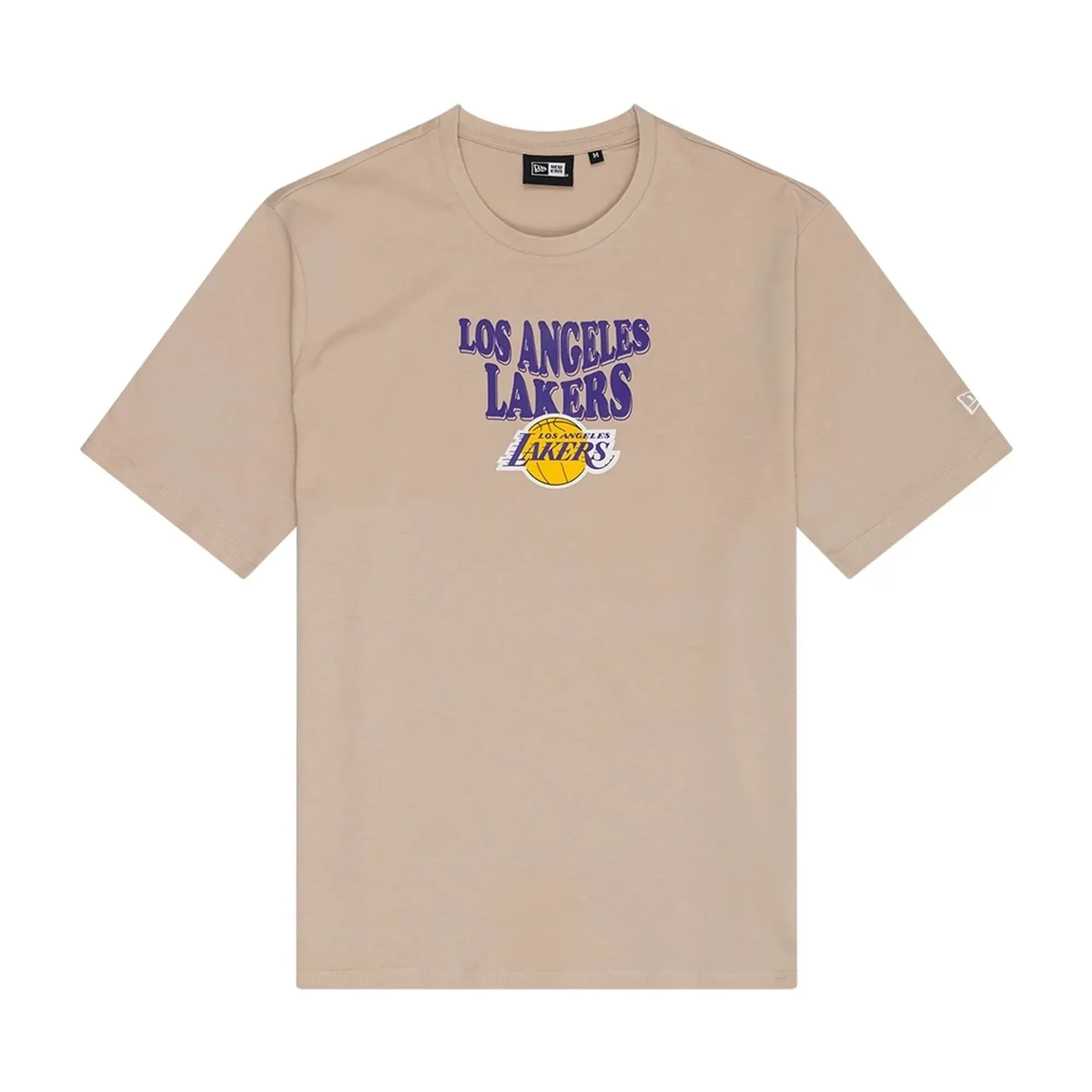 LA Lakers NBA Graphic Light Beige T-Shirt New Era Cap adult unisex