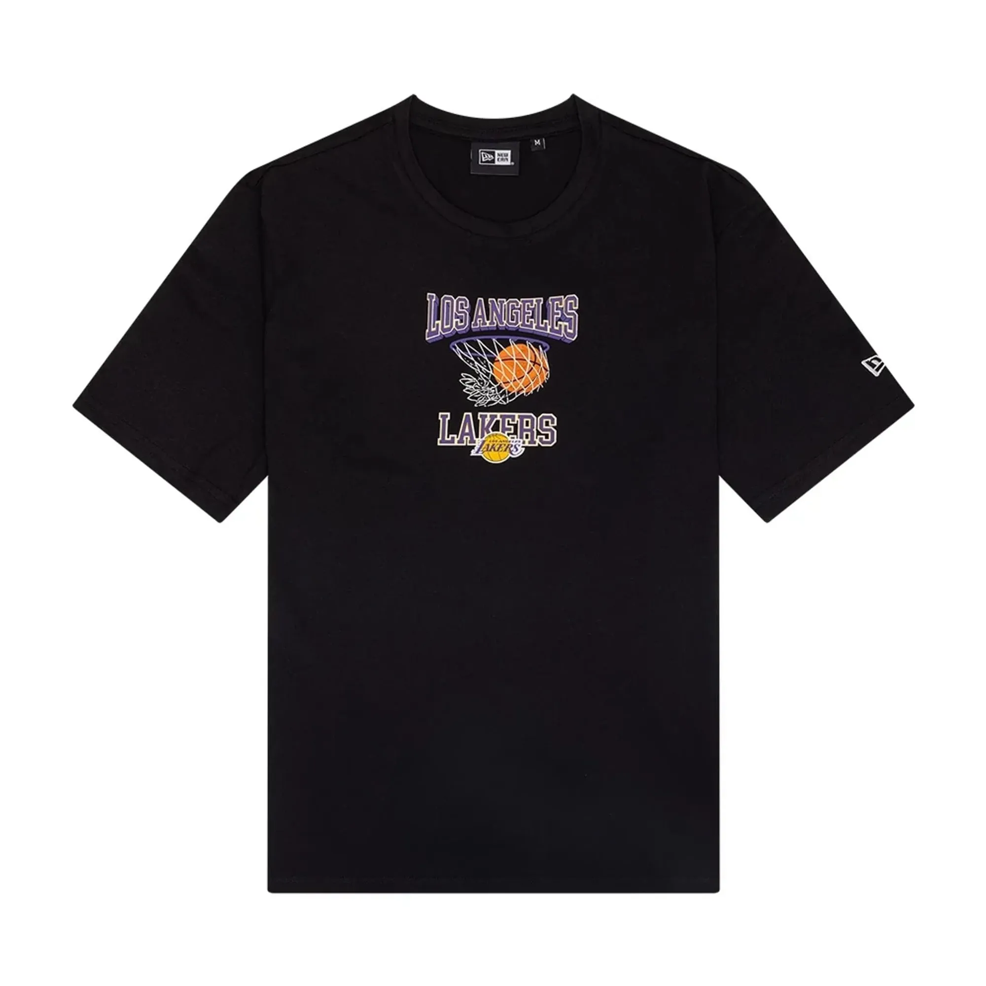LA Lakers NBA Graphic Black T-Shirt New Era Cap adult unisex