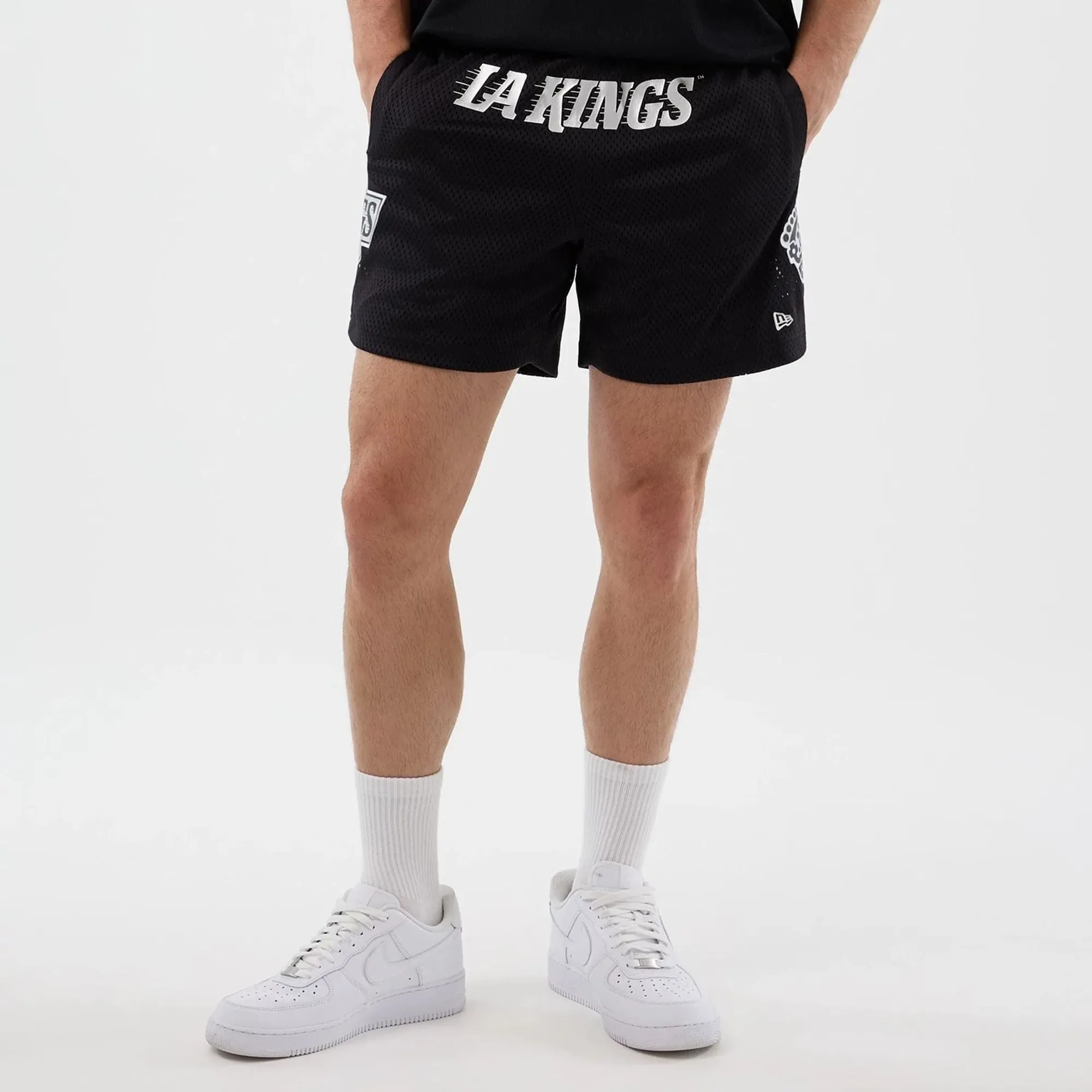 LA Kings NHL Street Culture Black Oversized Shorts New Era Cap adult unisex