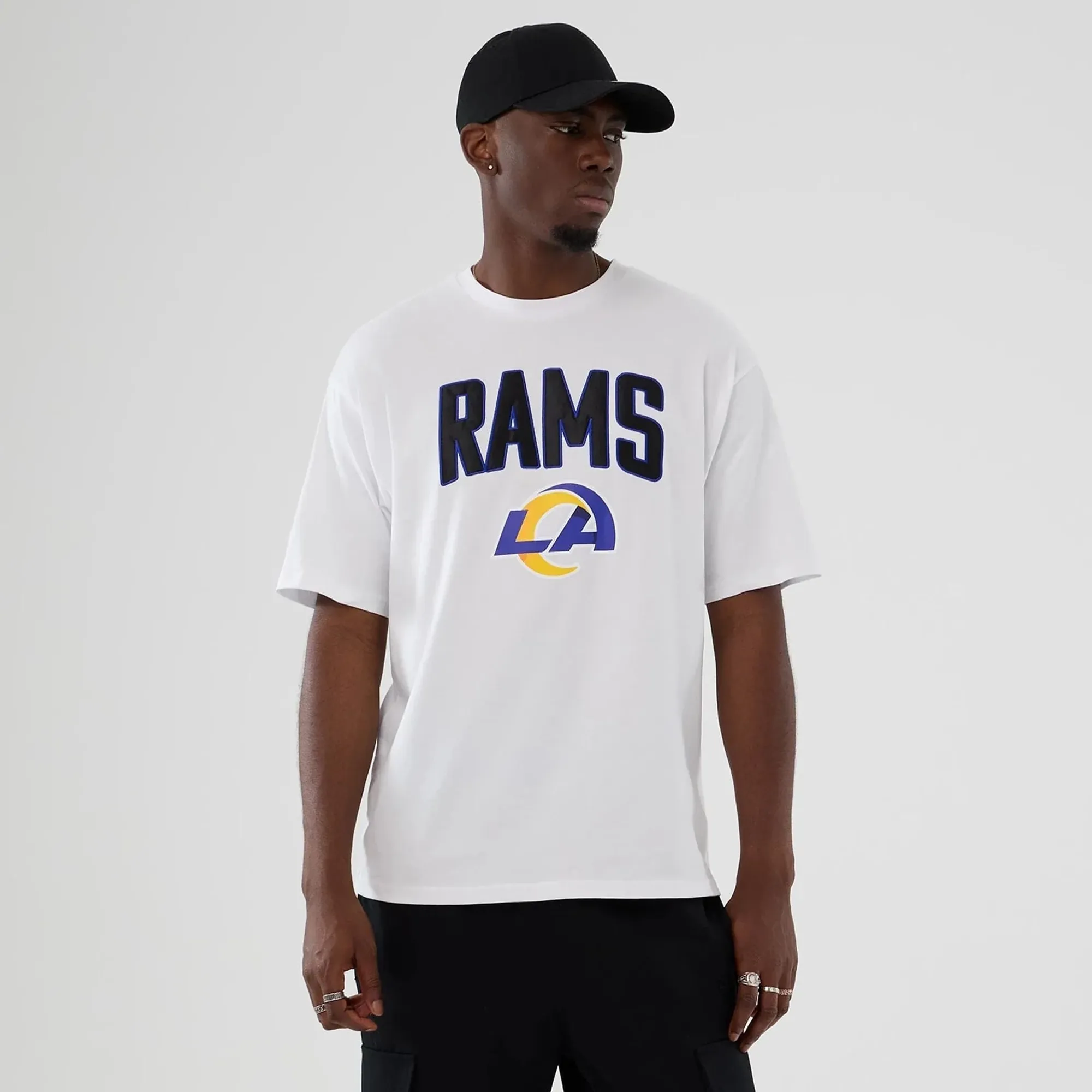 LA Rams NFL International Series Games 2025 White Premium T-Shirt New Era Cap adult unisex