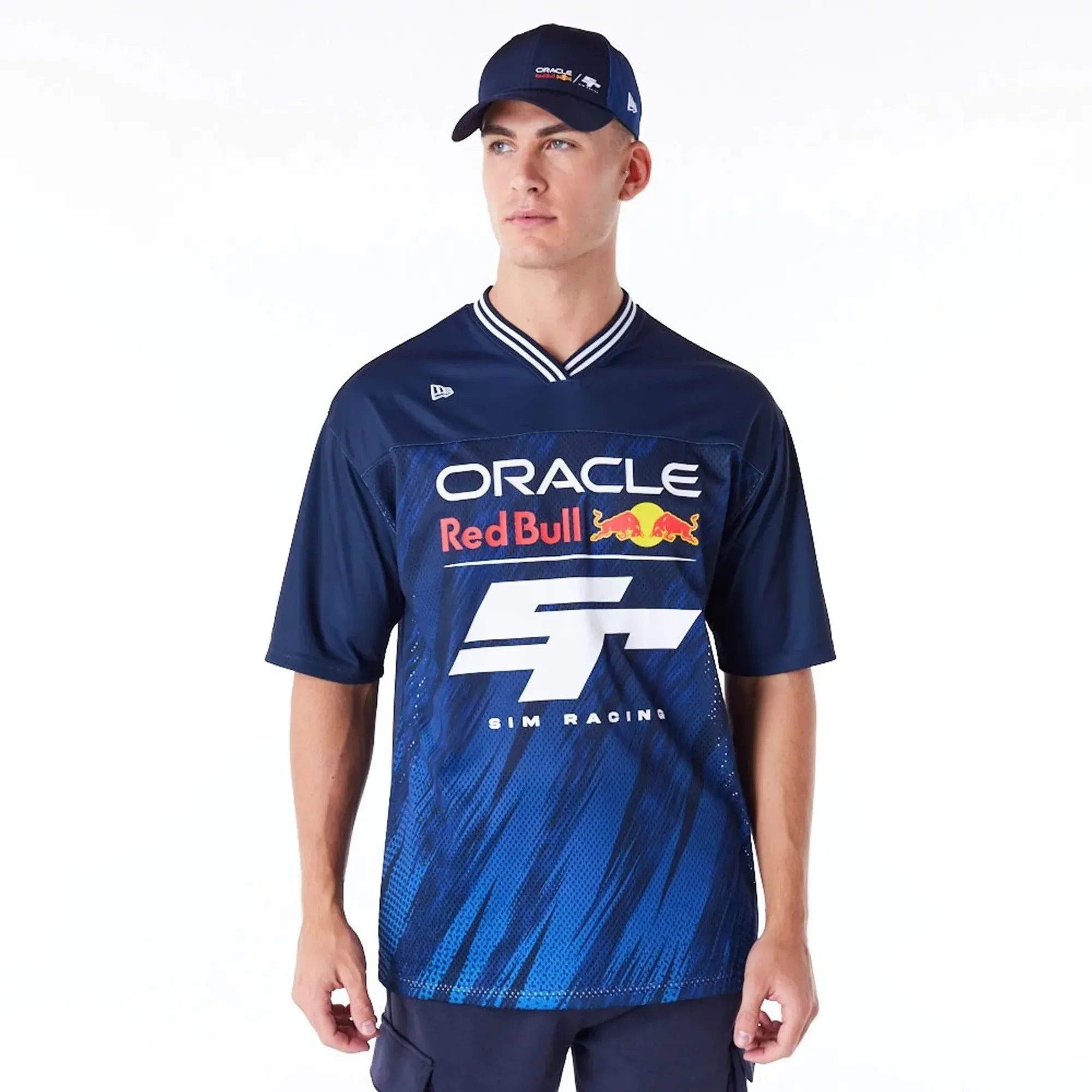 Red Bull Sim Racing Navy V Neck Jersey New Era Cap adult unisex