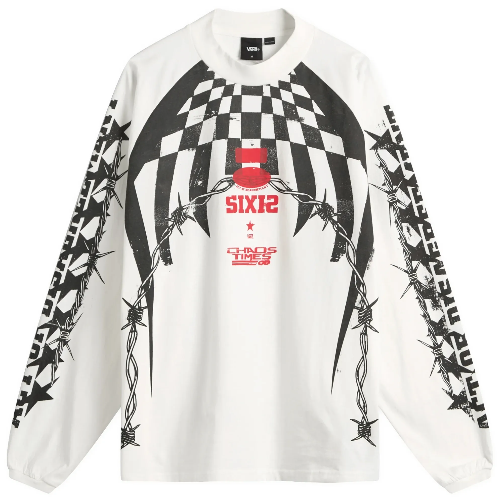 Vans - Act Of Disagreement Hazard Long Sleeve T-Shirt, Man, White