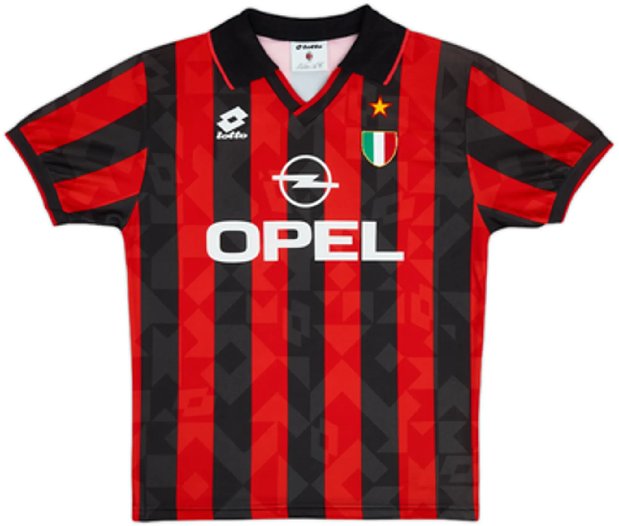 Lotto AC Milan Mens SS Home Shirt 1994/95
