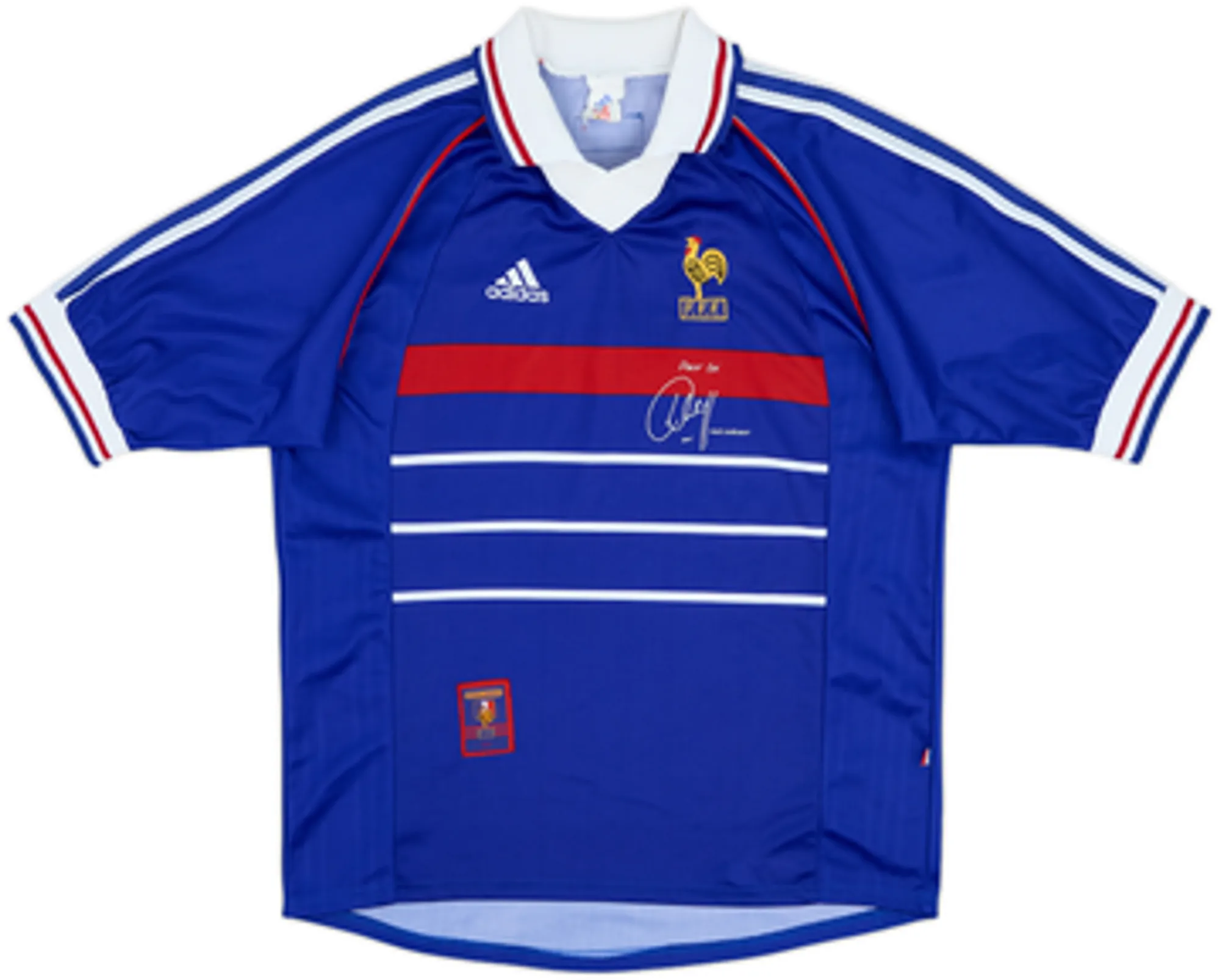adidas France Mens SS Home Shirt 1998