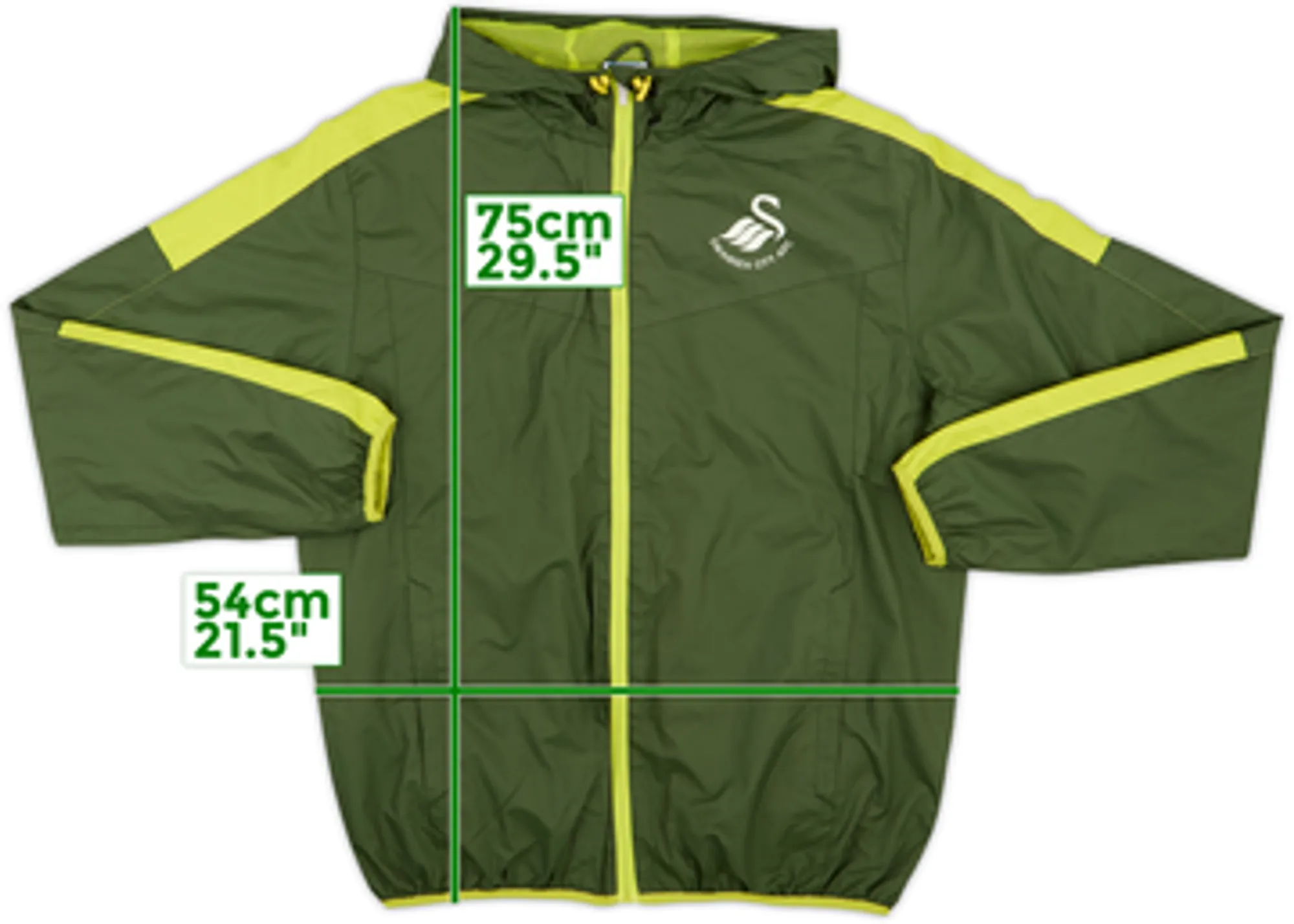 2020-21 Swansea City Joma Hooded Rain Jacket - 8/10 - (L)