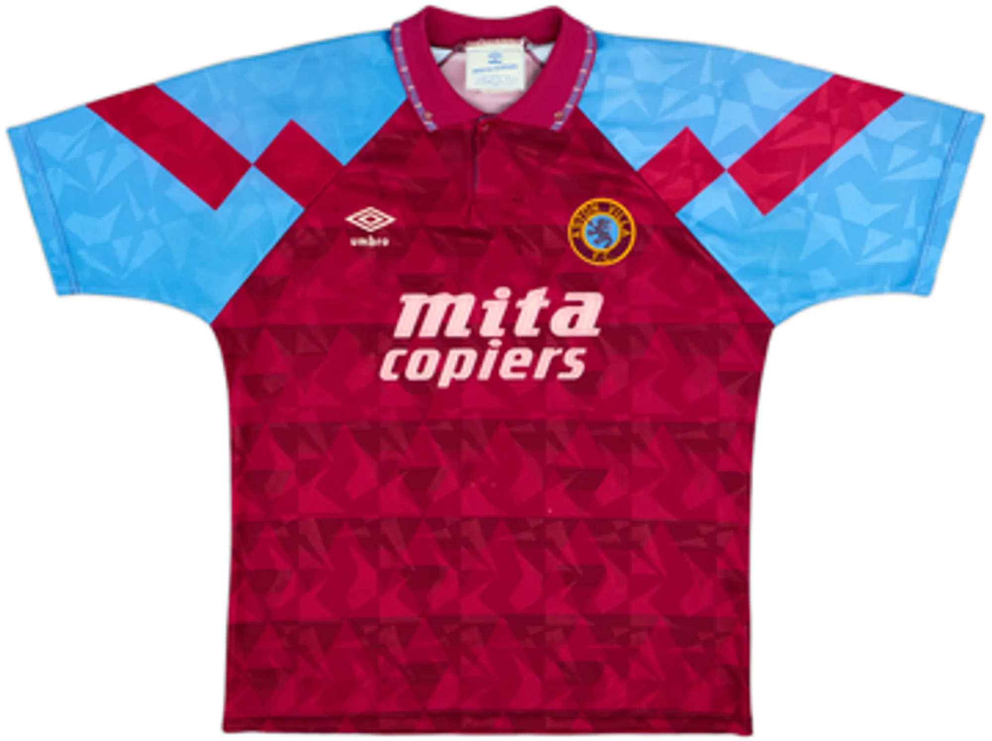 Umbro Aston Villa Mens SS Home Shirt 1990/92