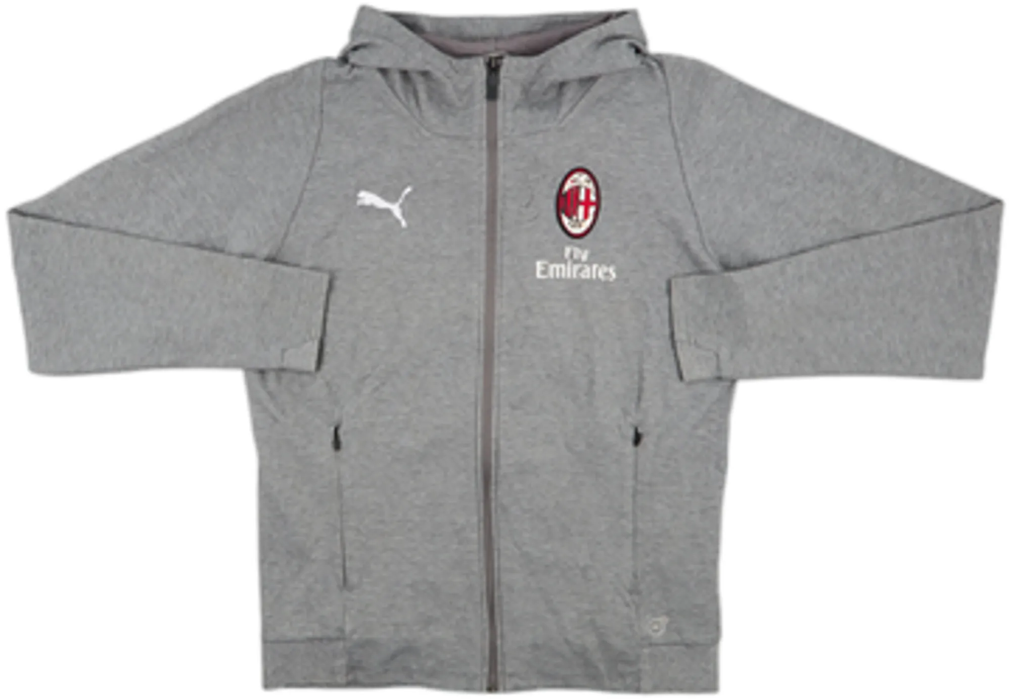 2018-19 AC Milan Puma Zipped Hooded Sweat Top - 5/10 - (M)