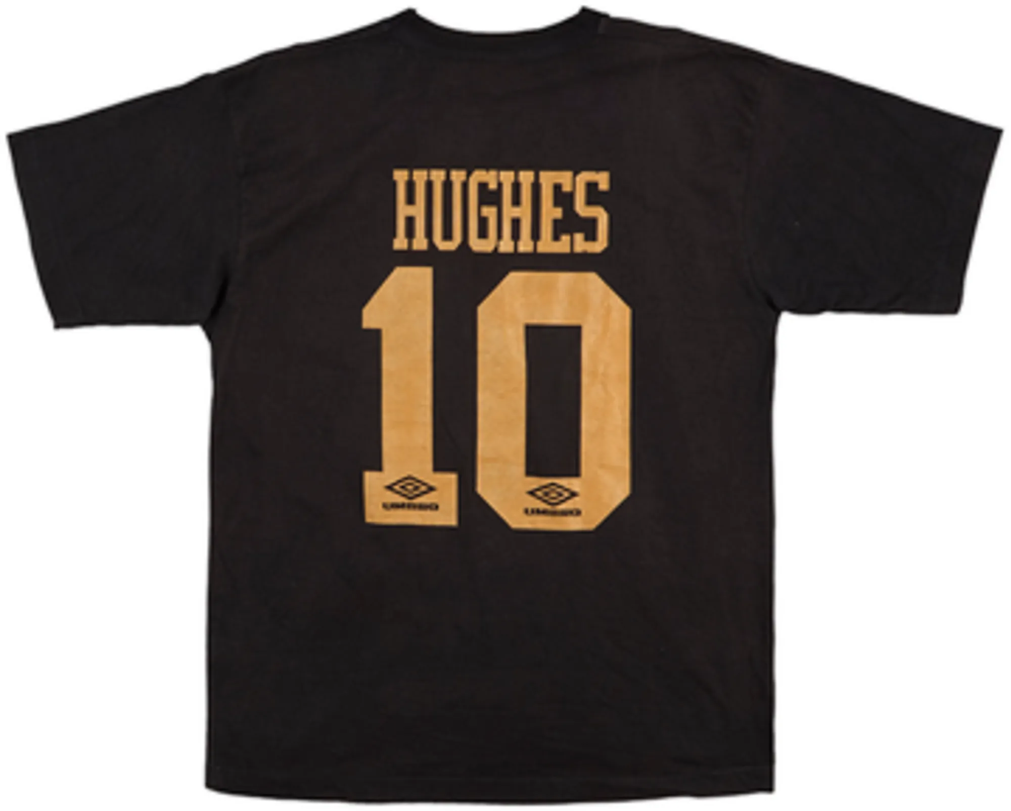 1993-95 Manchester United Umbro Graphic Tee Hughes #10 - 10/10 - (M)