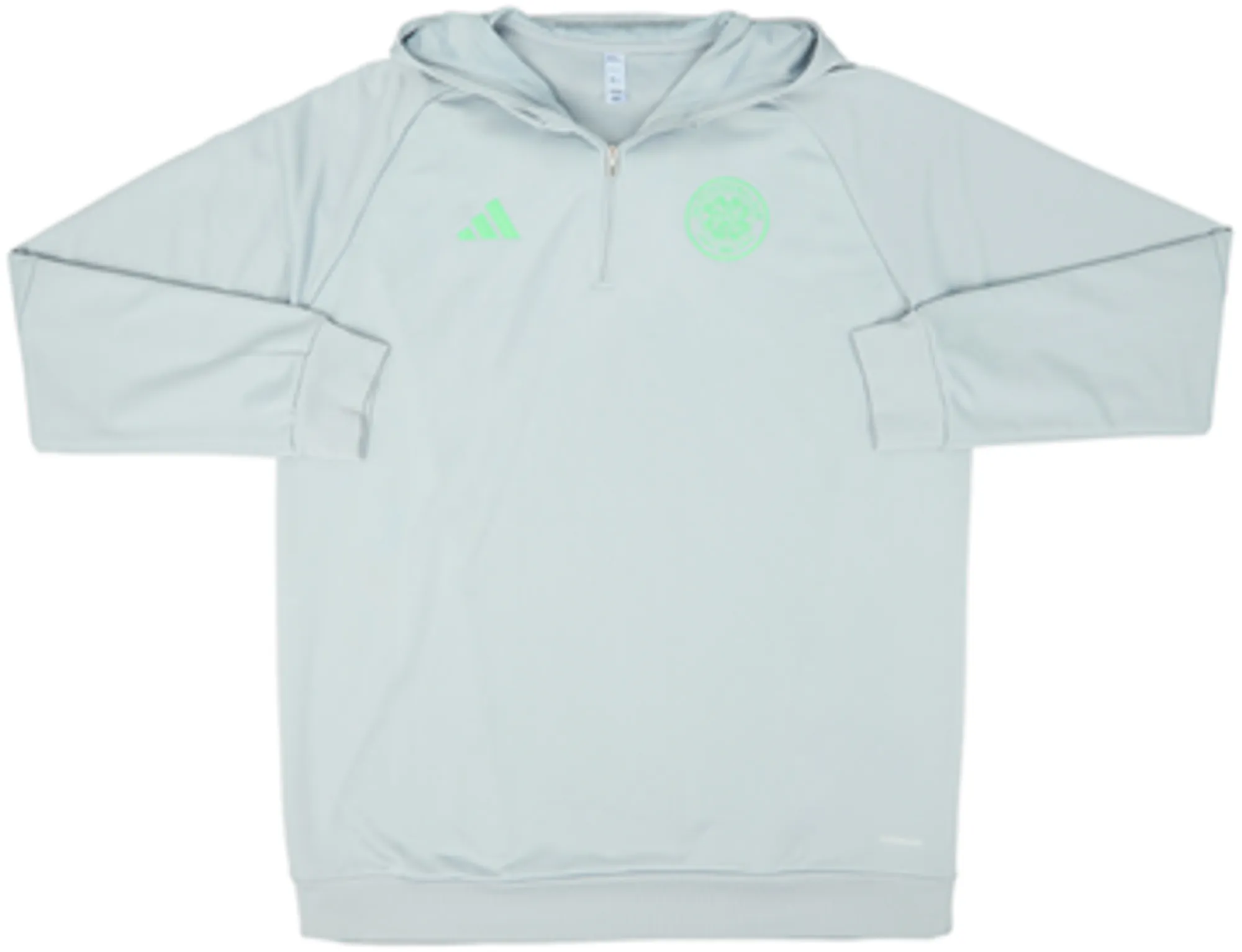 2023-24 Celtic adidas 1/4 Zip Hooded Sweat Top - 9/10 - (XL)