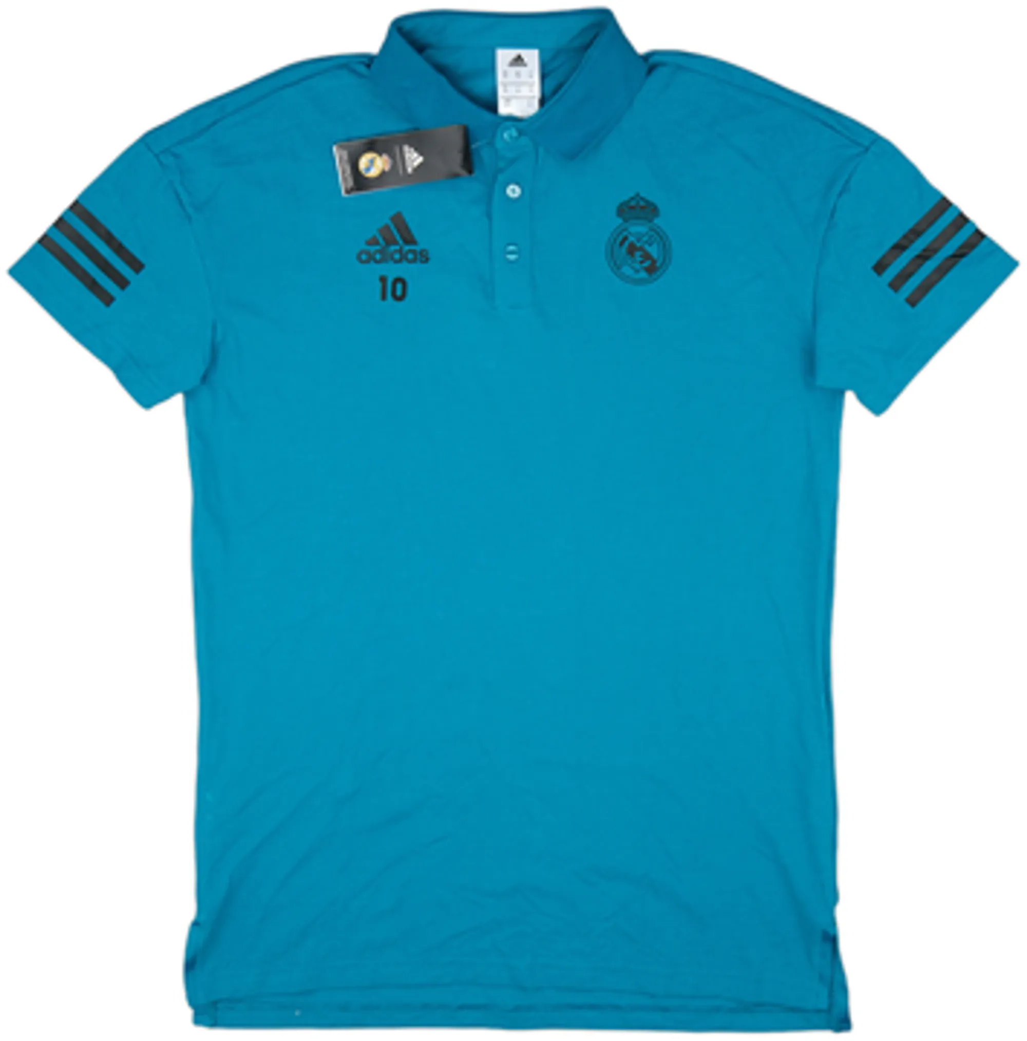 2017-18 Real Madrid adidas Player Issue Polo Shirt #10 (M)