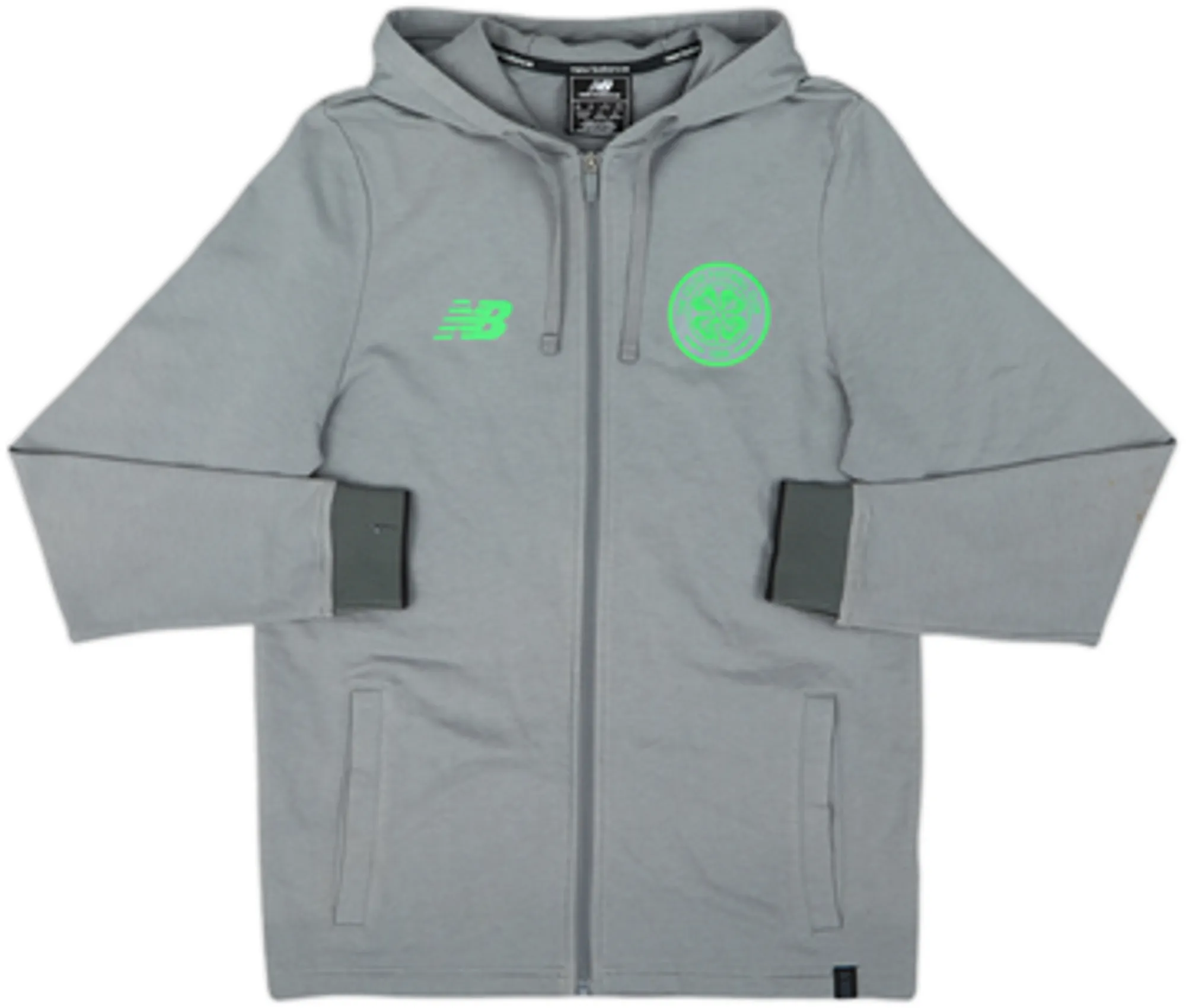 2017-18 Celtic New Balance Hooded Sweat Top - 7/10 - (S)