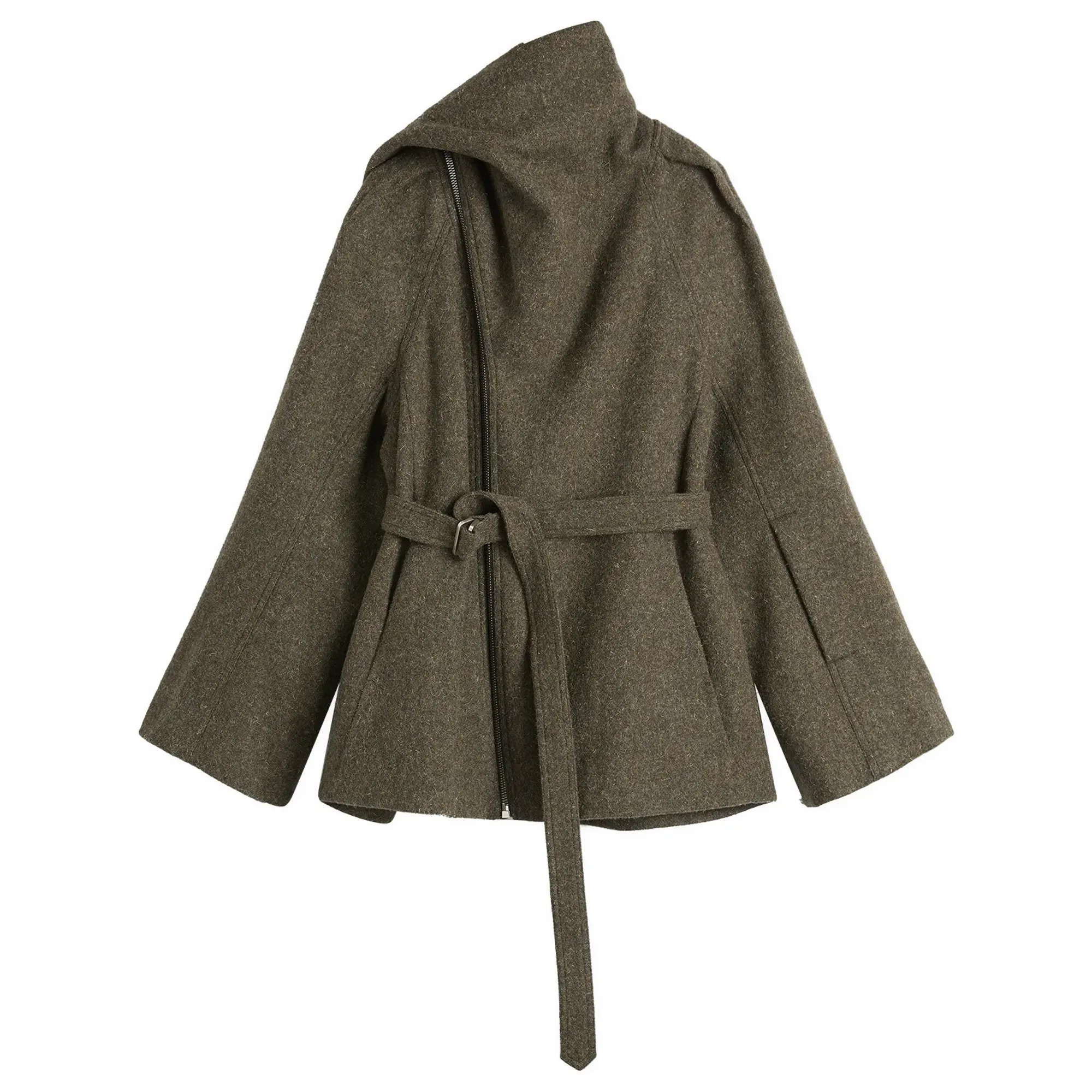 Rick Owens Women's Flight Scarf Jacket Bosco