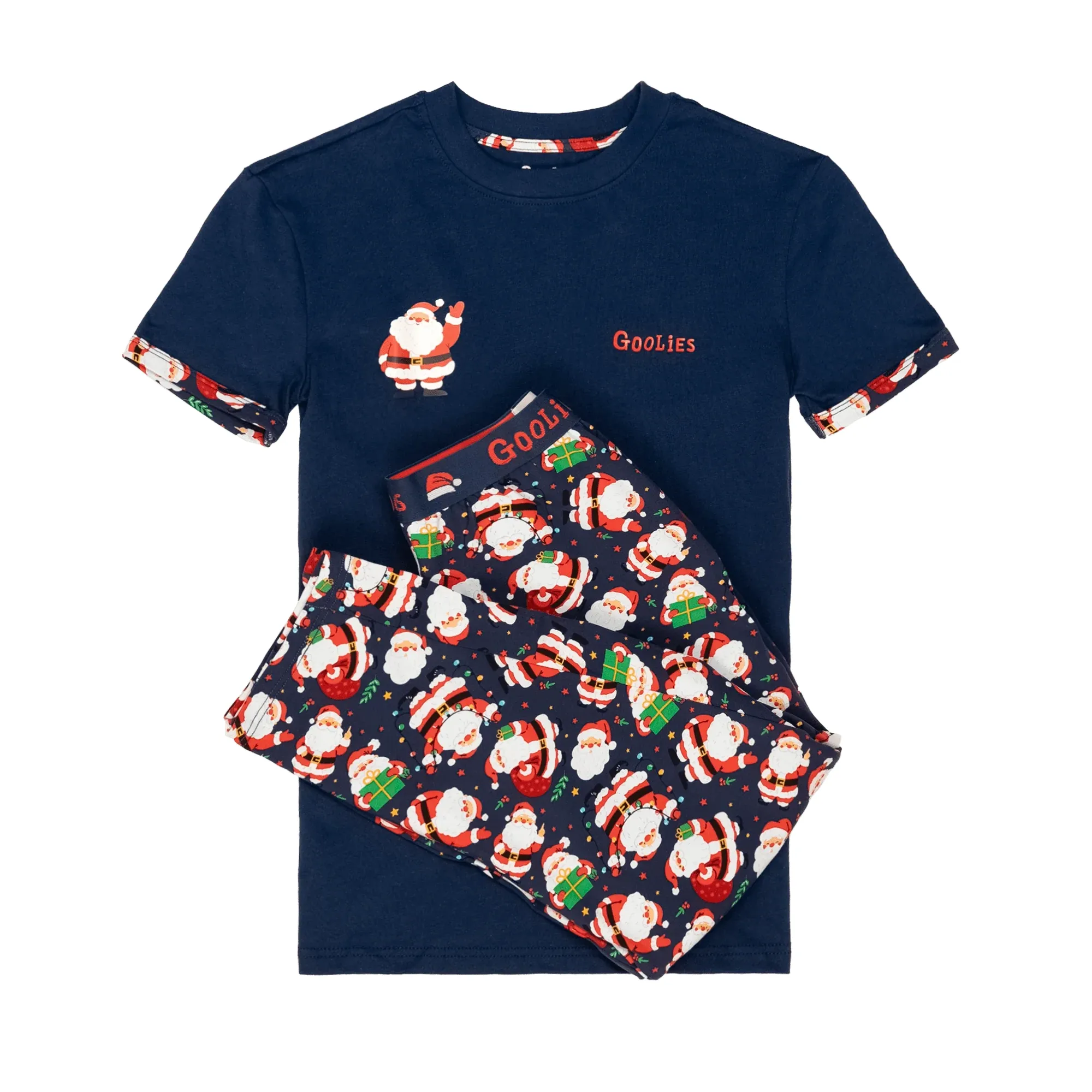 Santa - Kids Long Pyjamas Set (T-Shirt & Trousers)