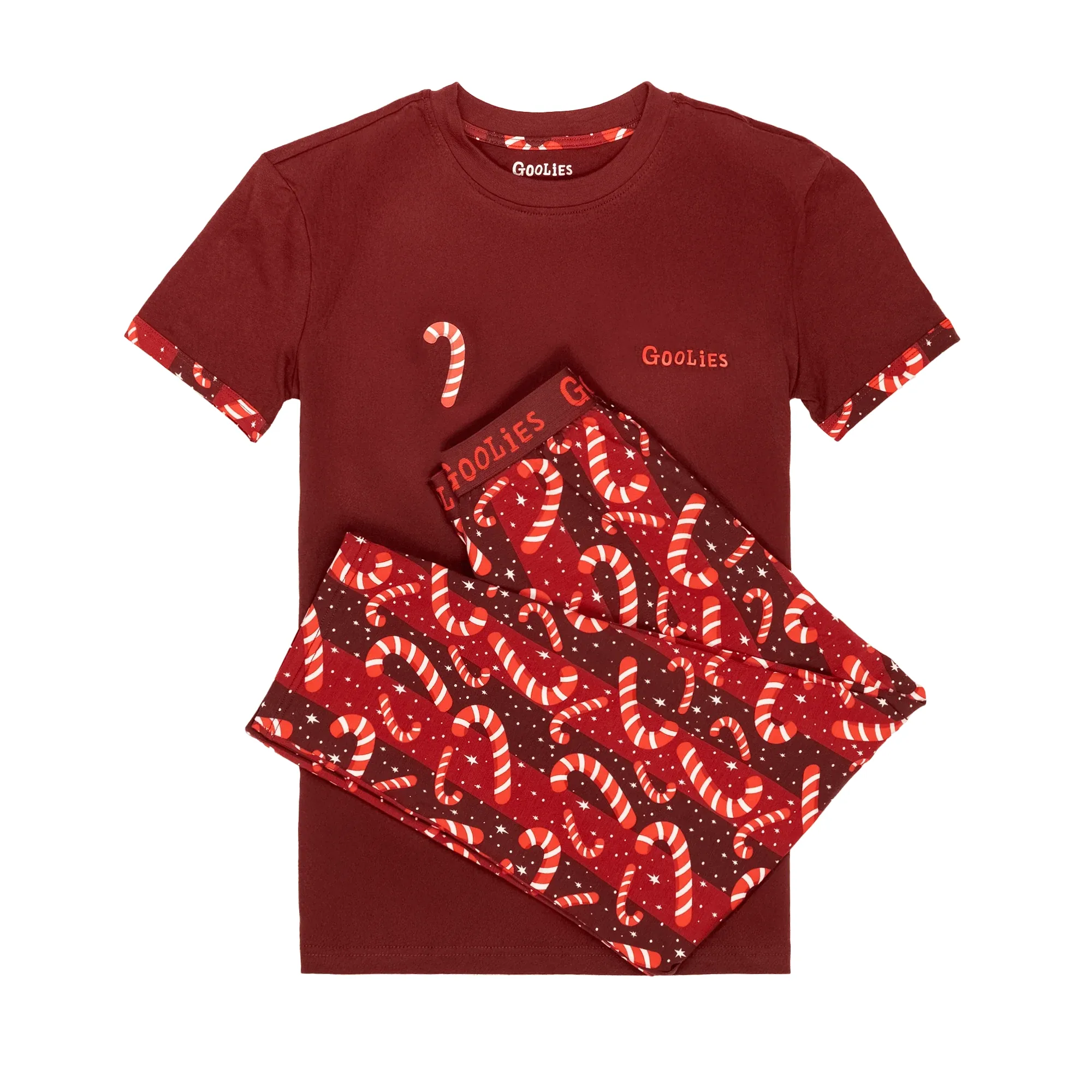 Candy Canes - Kids Long Pyjamas Set (T-Shirt & Trousers)