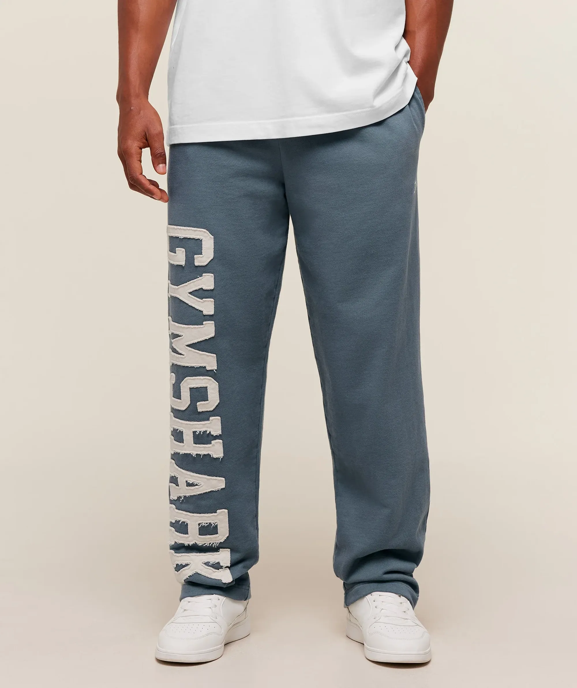  Applique Straight Leg Jogger - Iron Blue