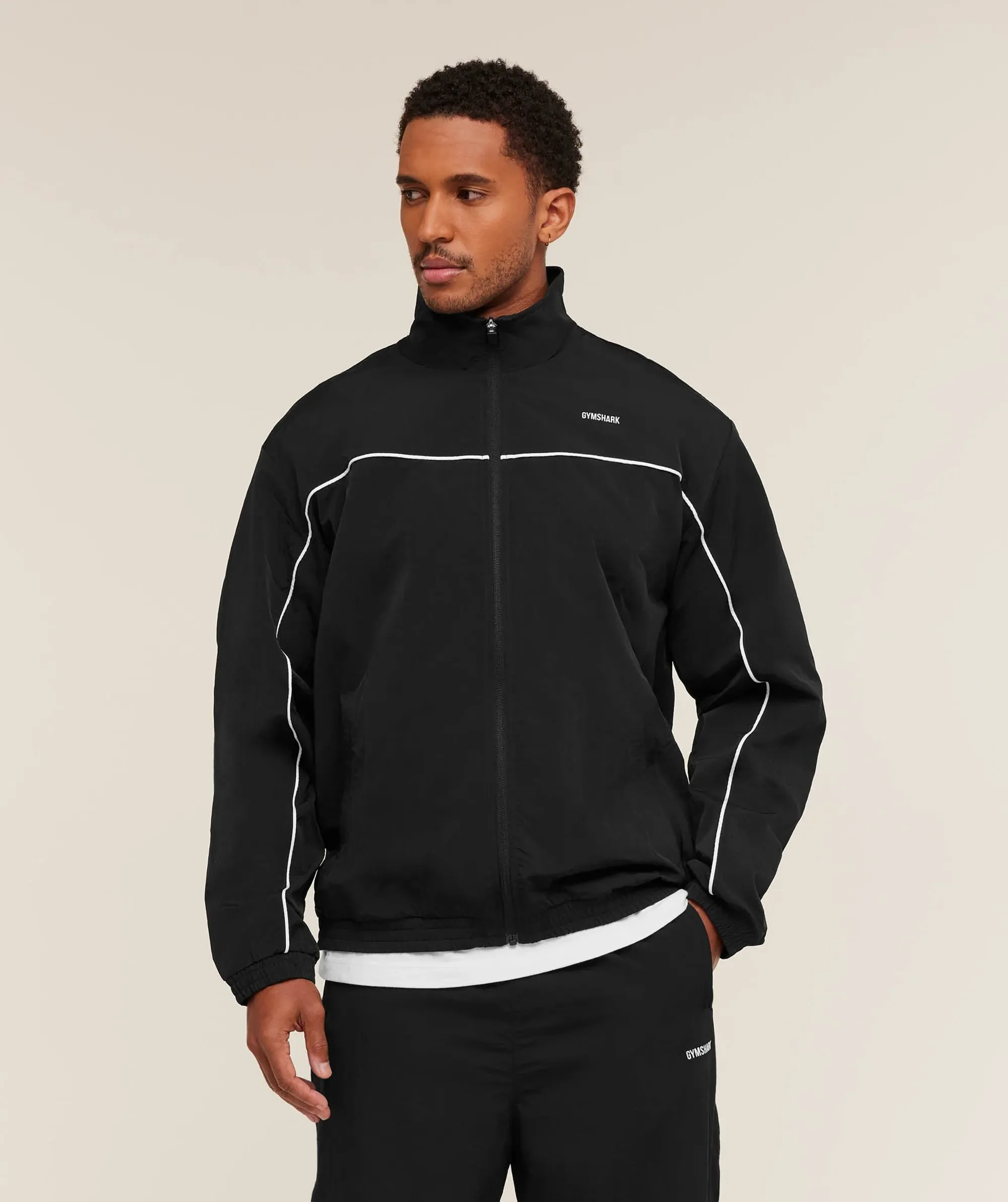  Retro Shell Track Jacket - Black