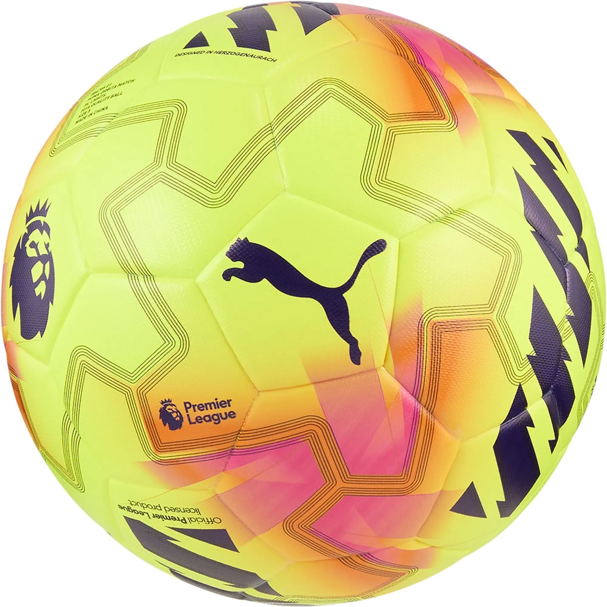 PUMA Orbita Match Premier League Lights Football (Fifa Quality), Yellow/Multicolor