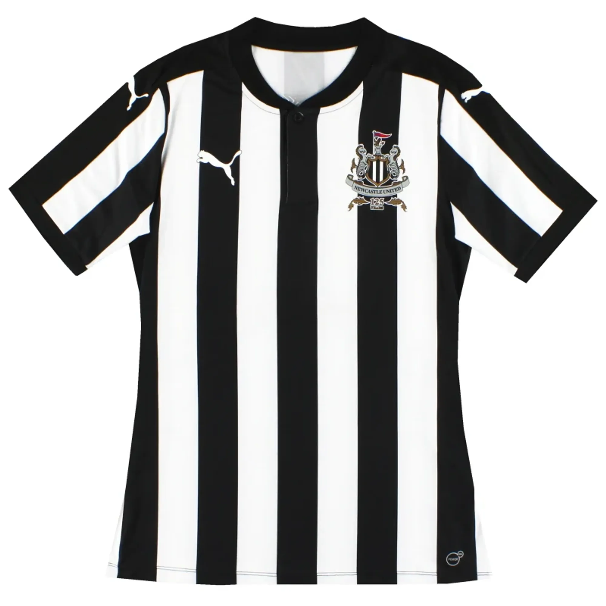 2017-18 Newcastle Puma Authentic '125 Year' Home Shirt L - Newcastle United / Excellent 