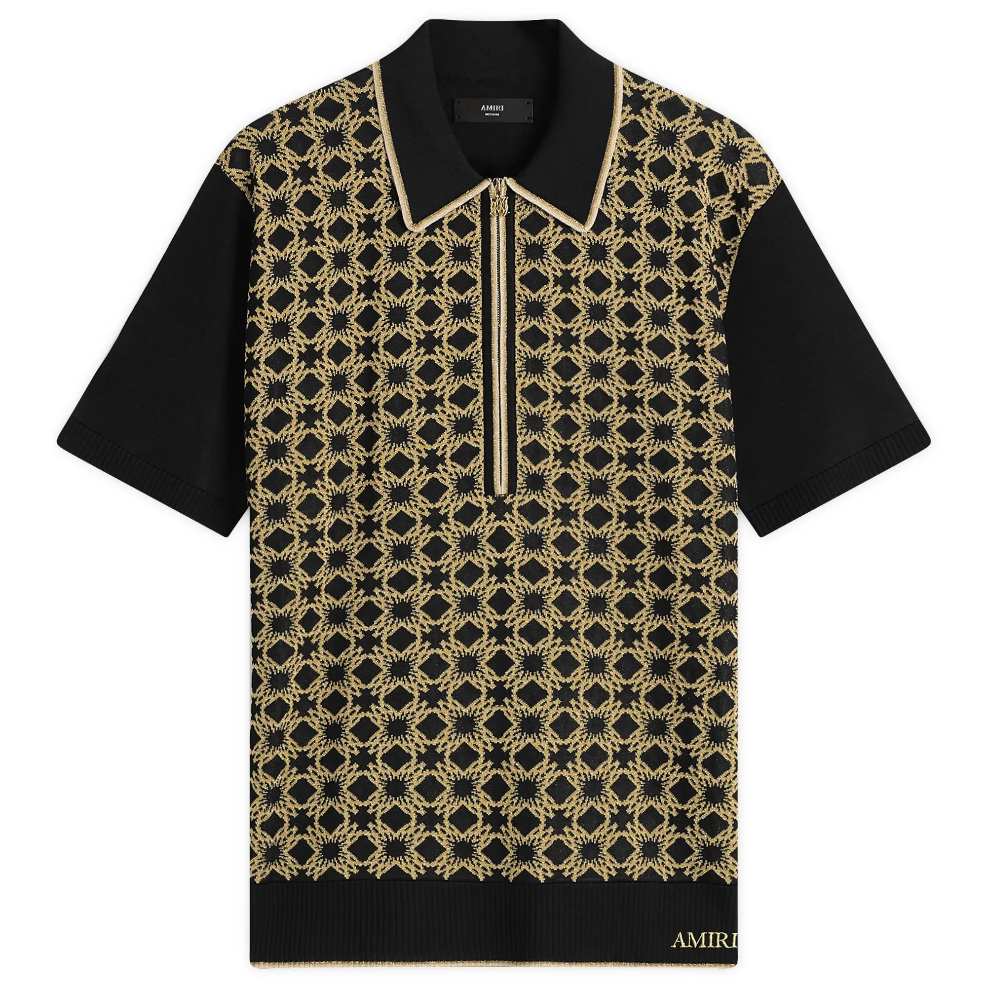 AMIRI Men's Ma Quad Zip Polo Black