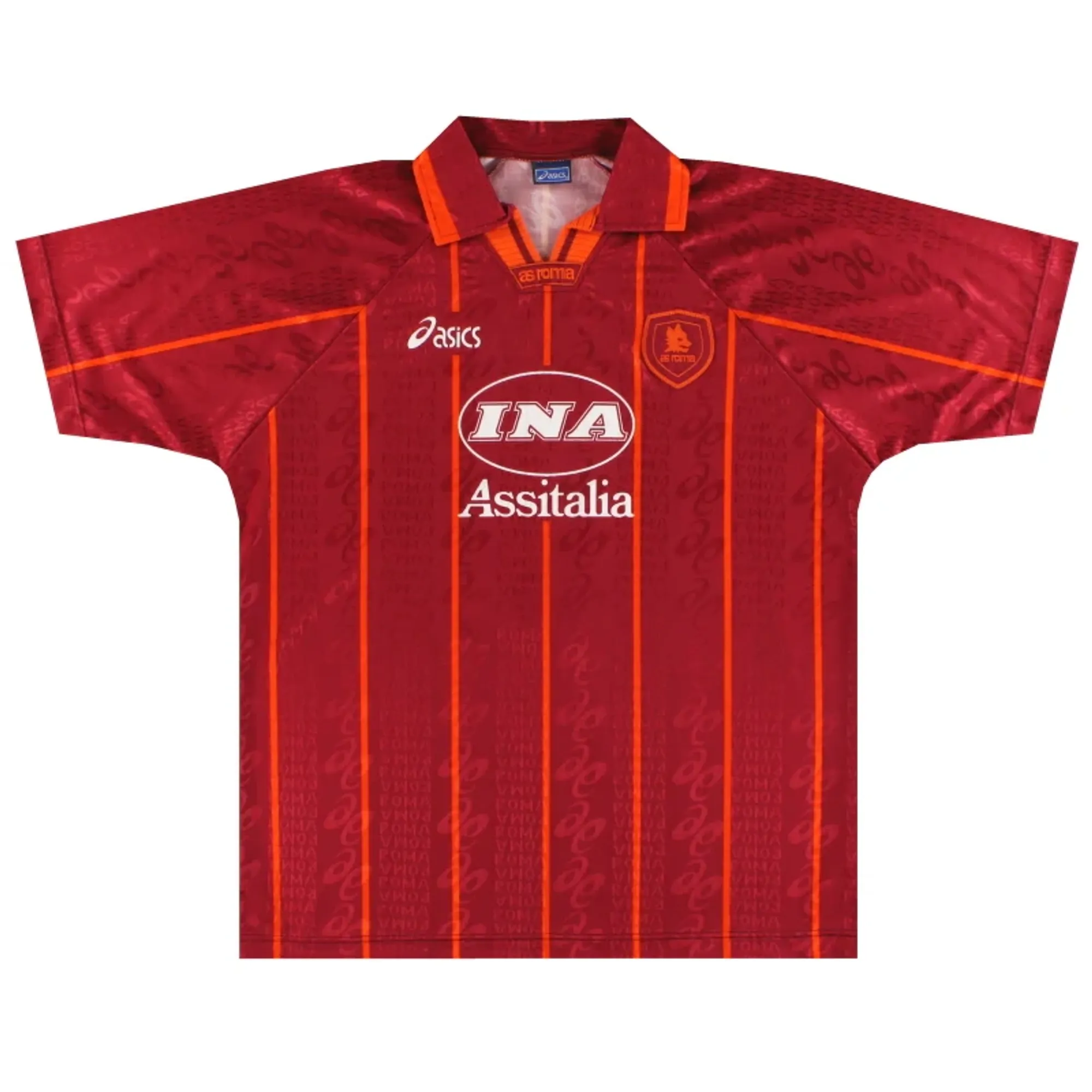1996-97 Roma Asics Home Shirt XL - Roma / Excellent 