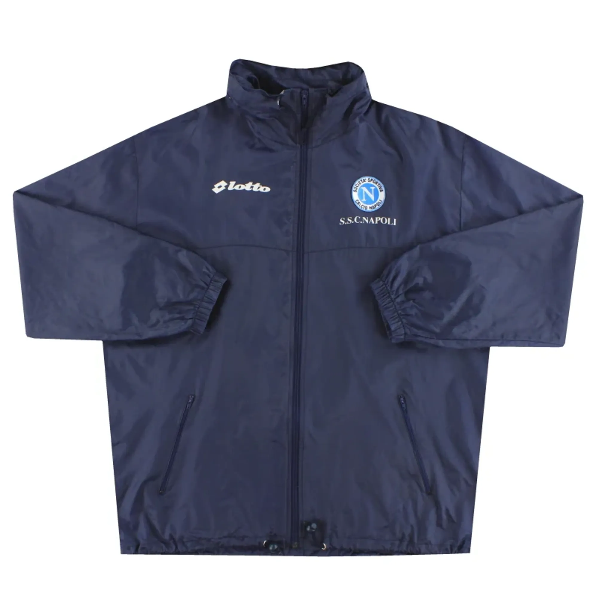 1996-97 Napoli Lotto Hooded Rain Jacket XL - Napoli / Excellent