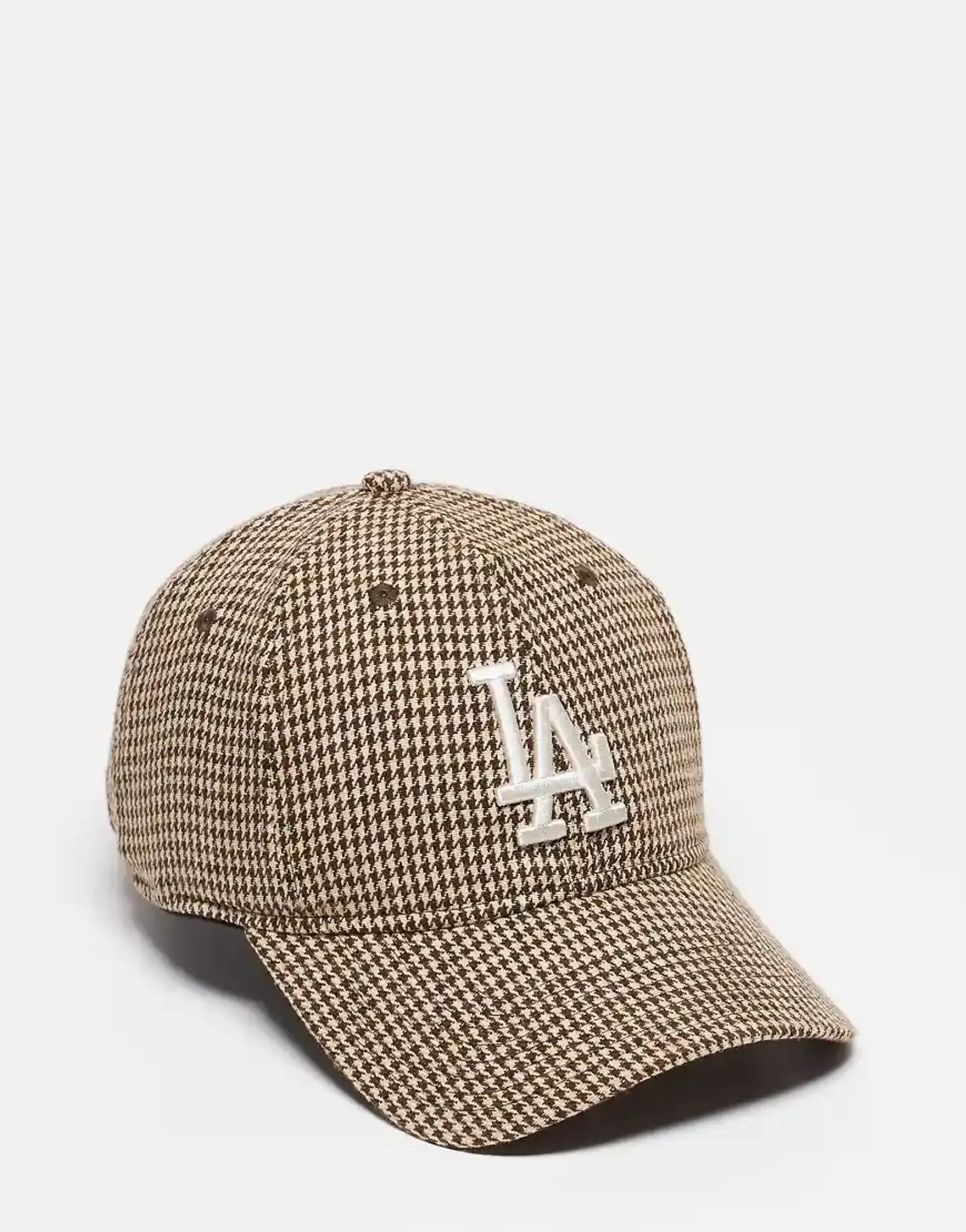 New Era Cap New Era La Dodgers 9Twenty Houndstooth Cap In Brown