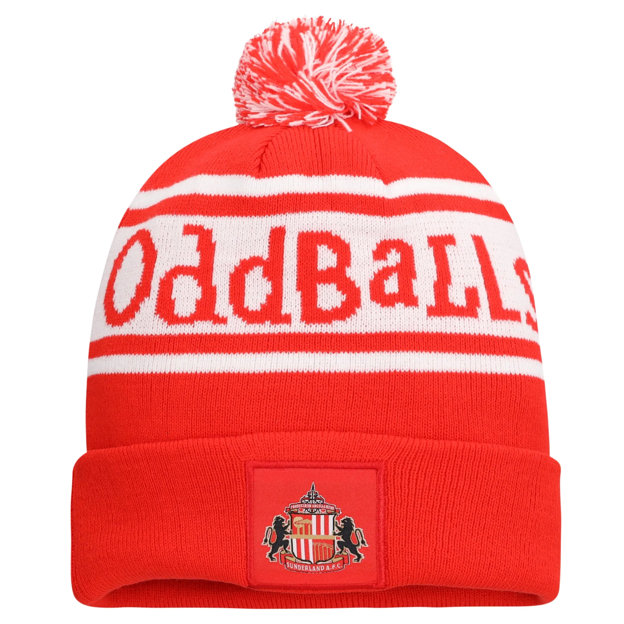 Sunderland Oddballs Bobble Hat - Red/White - Unisex
