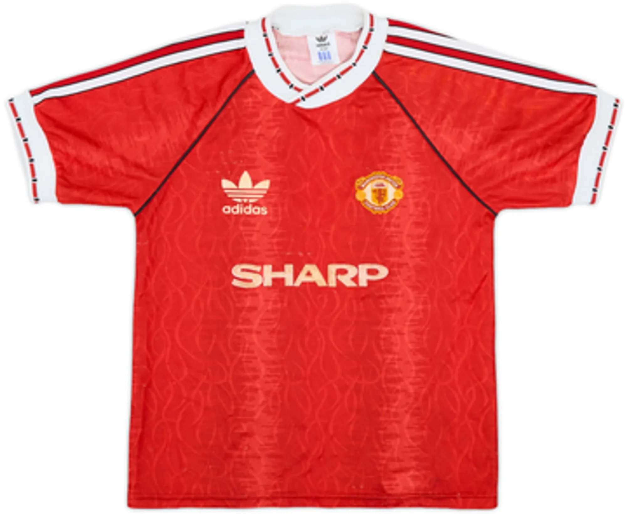 adidas Manchester United Boys SS Home Shirt 1990/92