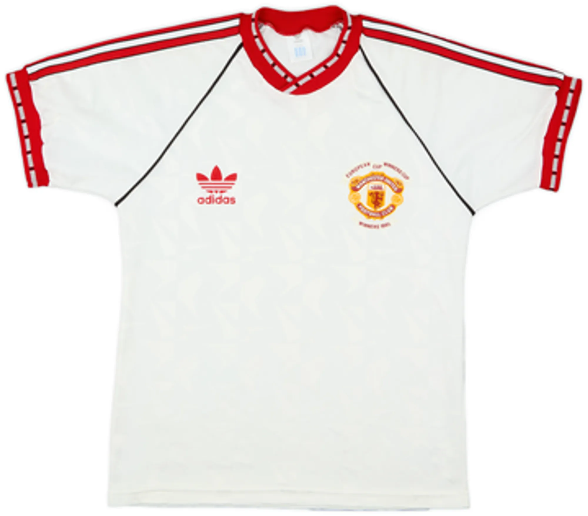 adidas Manchester United Mens SS Home European Cup Winners Cup Shirt 1991/92