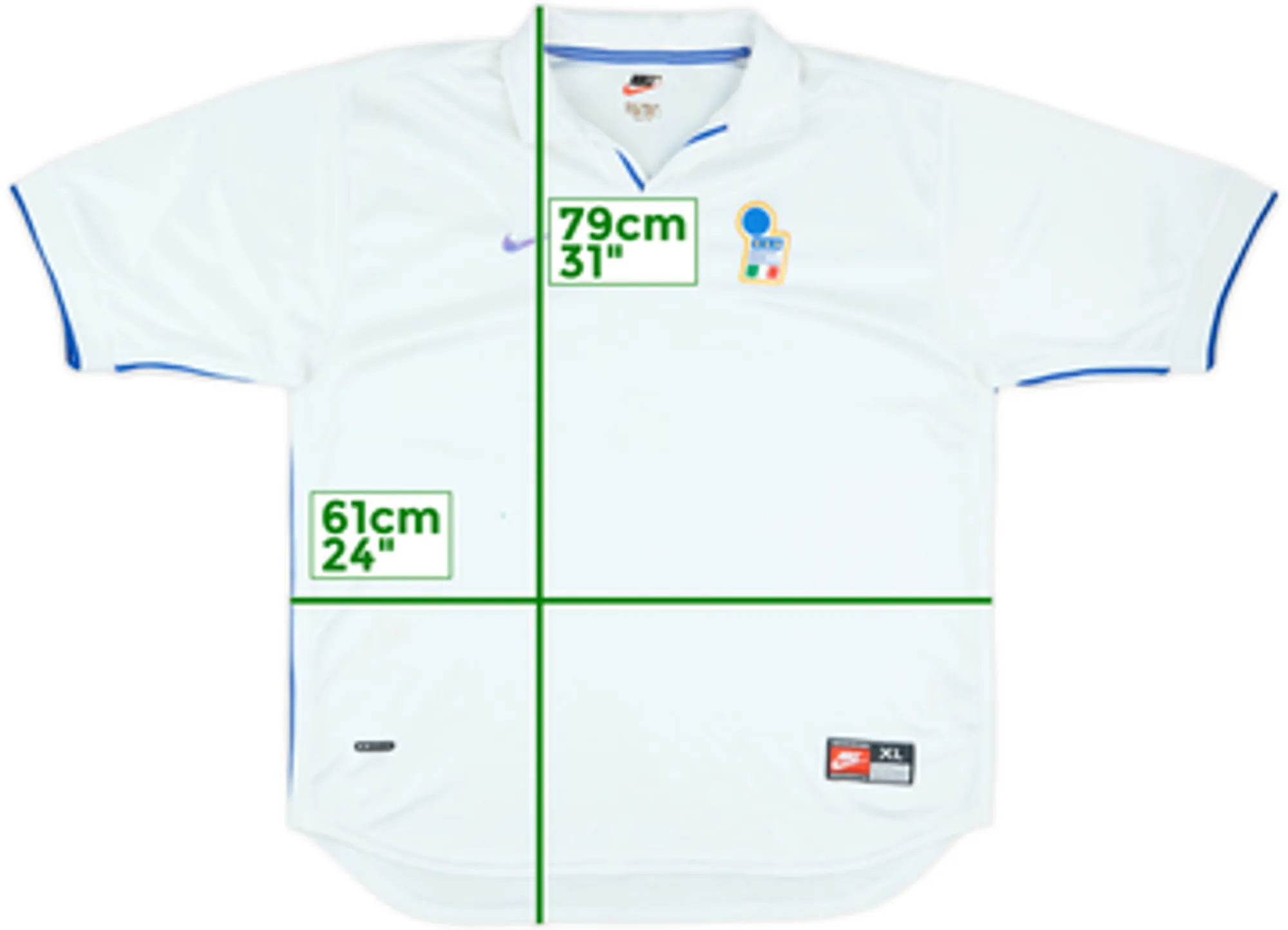 Nike Italy Mens SS Away Shirt 1997