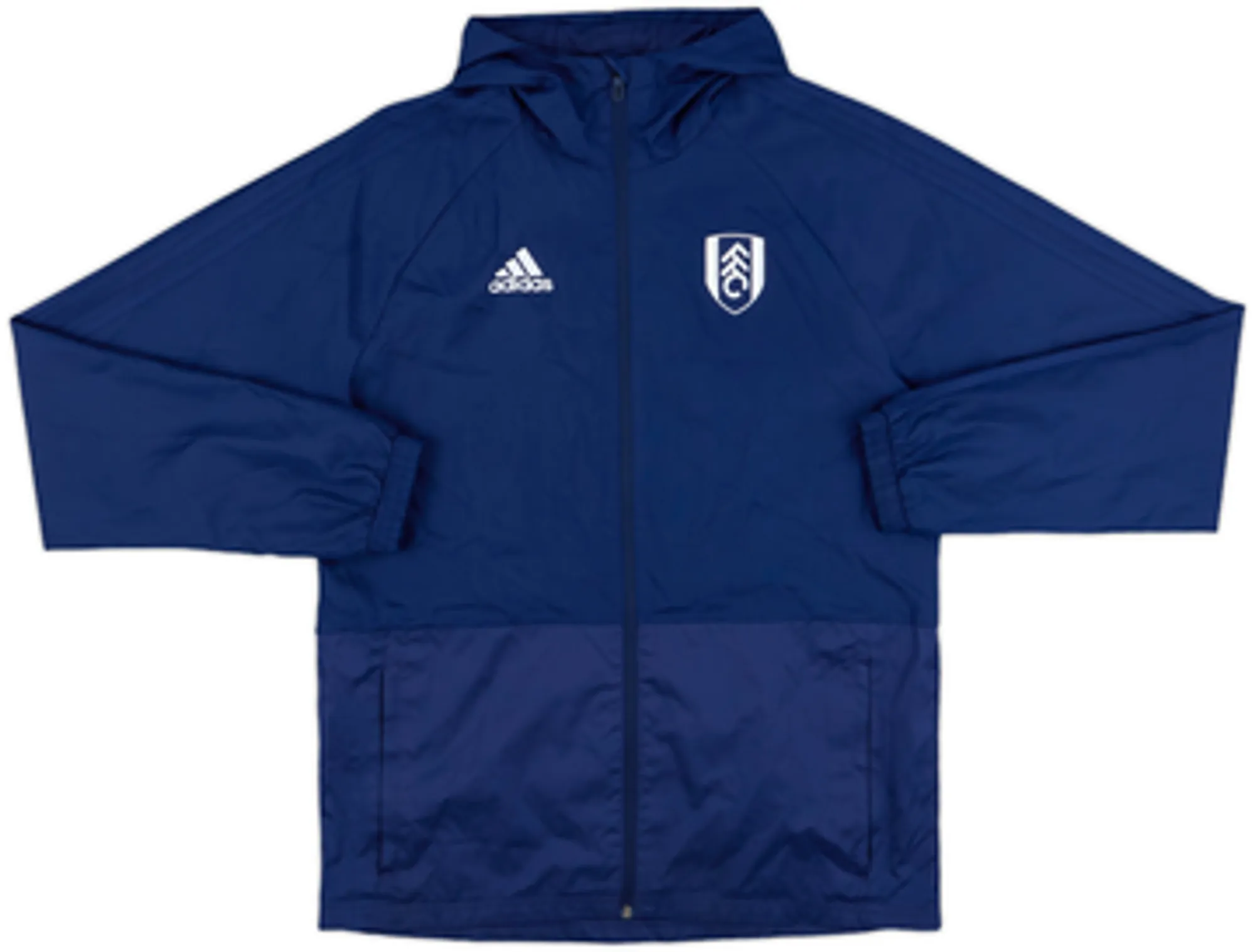 2017-18 Fulham adidas Hooded Rain Jacket - 8/10 - (M)