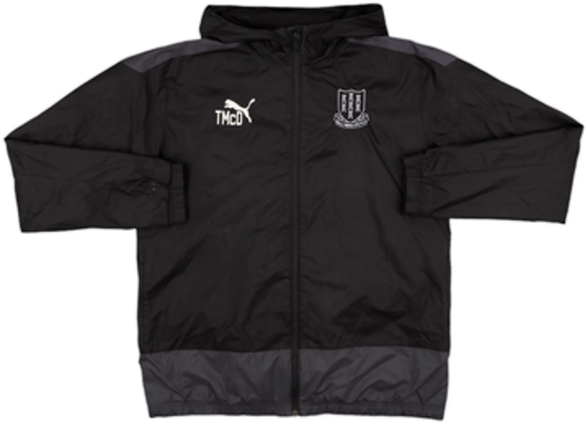 2019-20 Ballymena United Puma Staff Issue Hooded Rain Jacket TMcD - 8/10 - (L)
