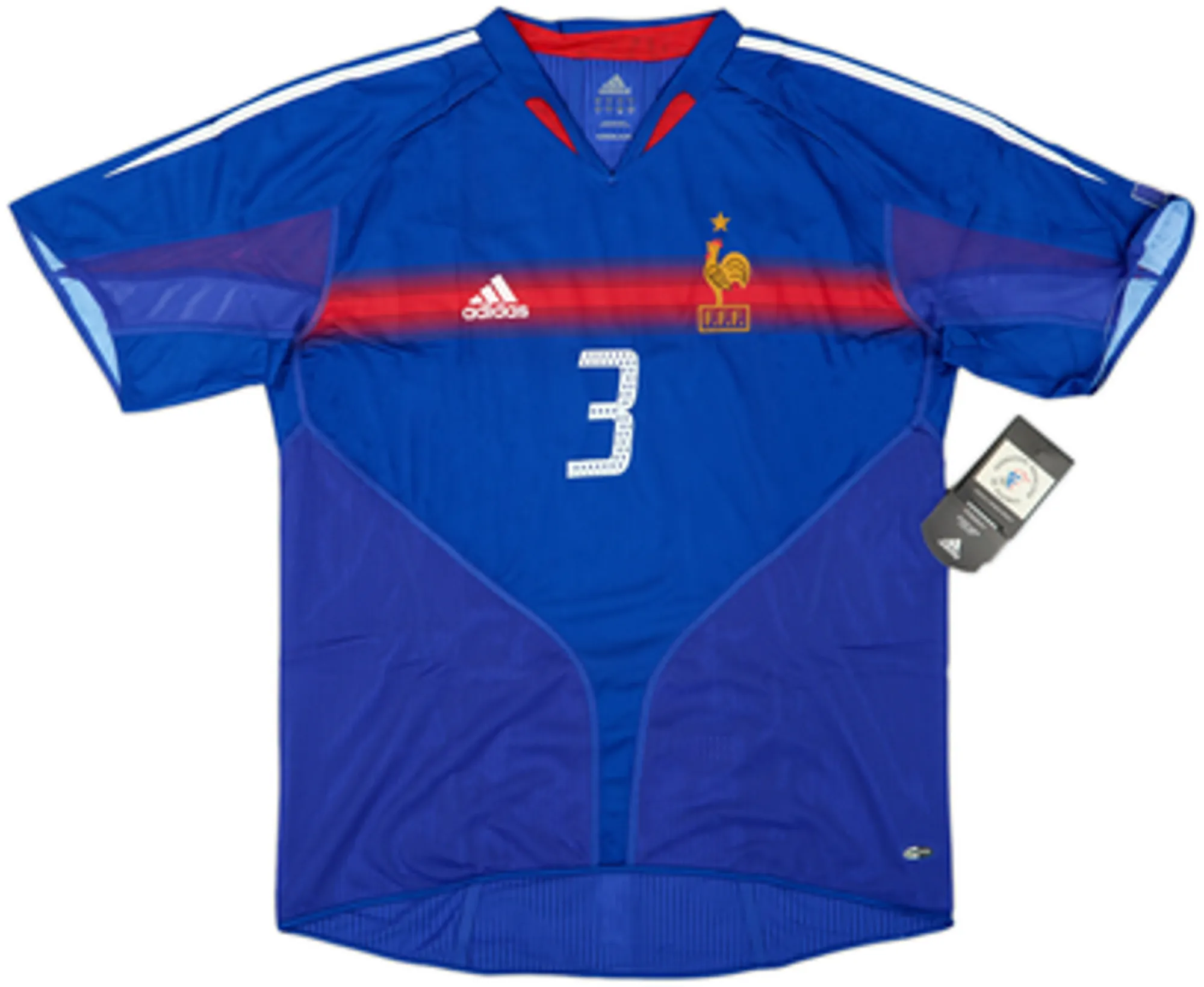 adidas France Mens SS Player Issue Home Shirt 2004