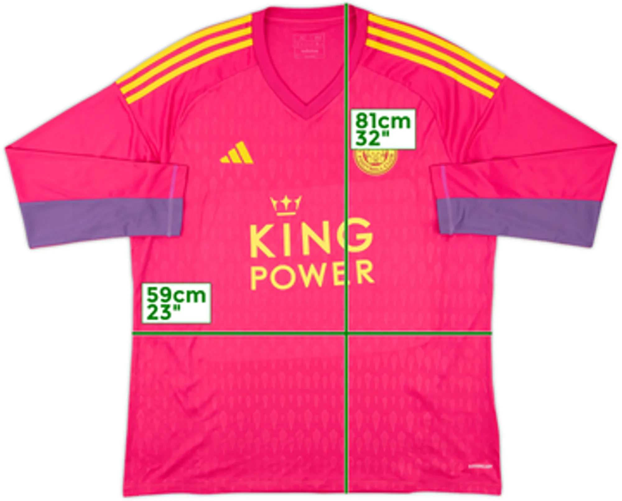 adidas Leicester City Mens LS Goalkeeper Home Shirt 2023/24