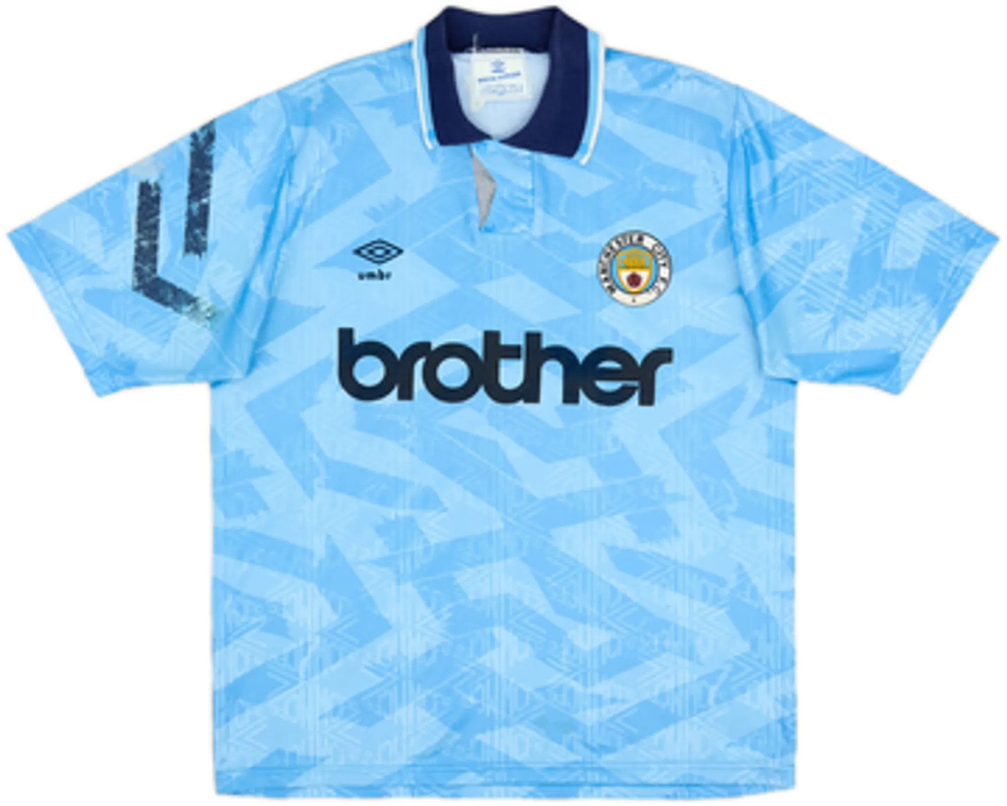 Umbro Manchester City Mens SS Home Shirt 1991/93
