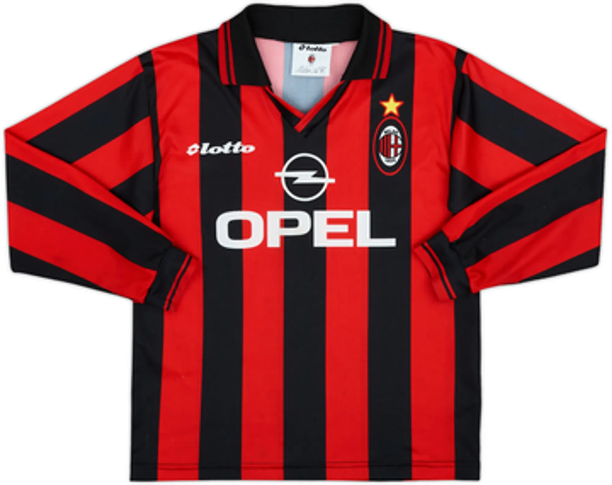 Lotto AC Milan Boys LS Home Shirt 1995/96