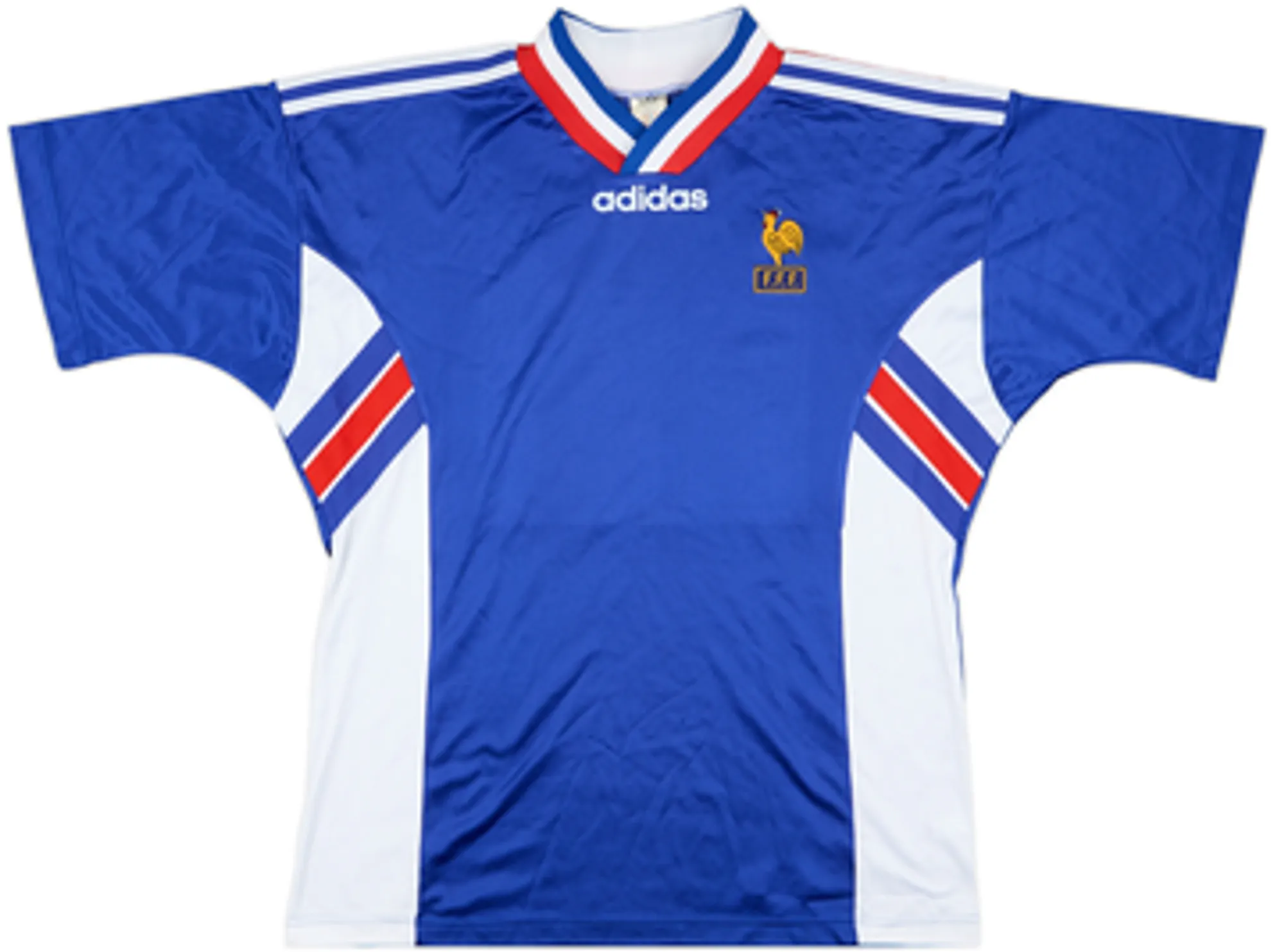 adidas France Mens SS Player Issue Home Shirt 1996
