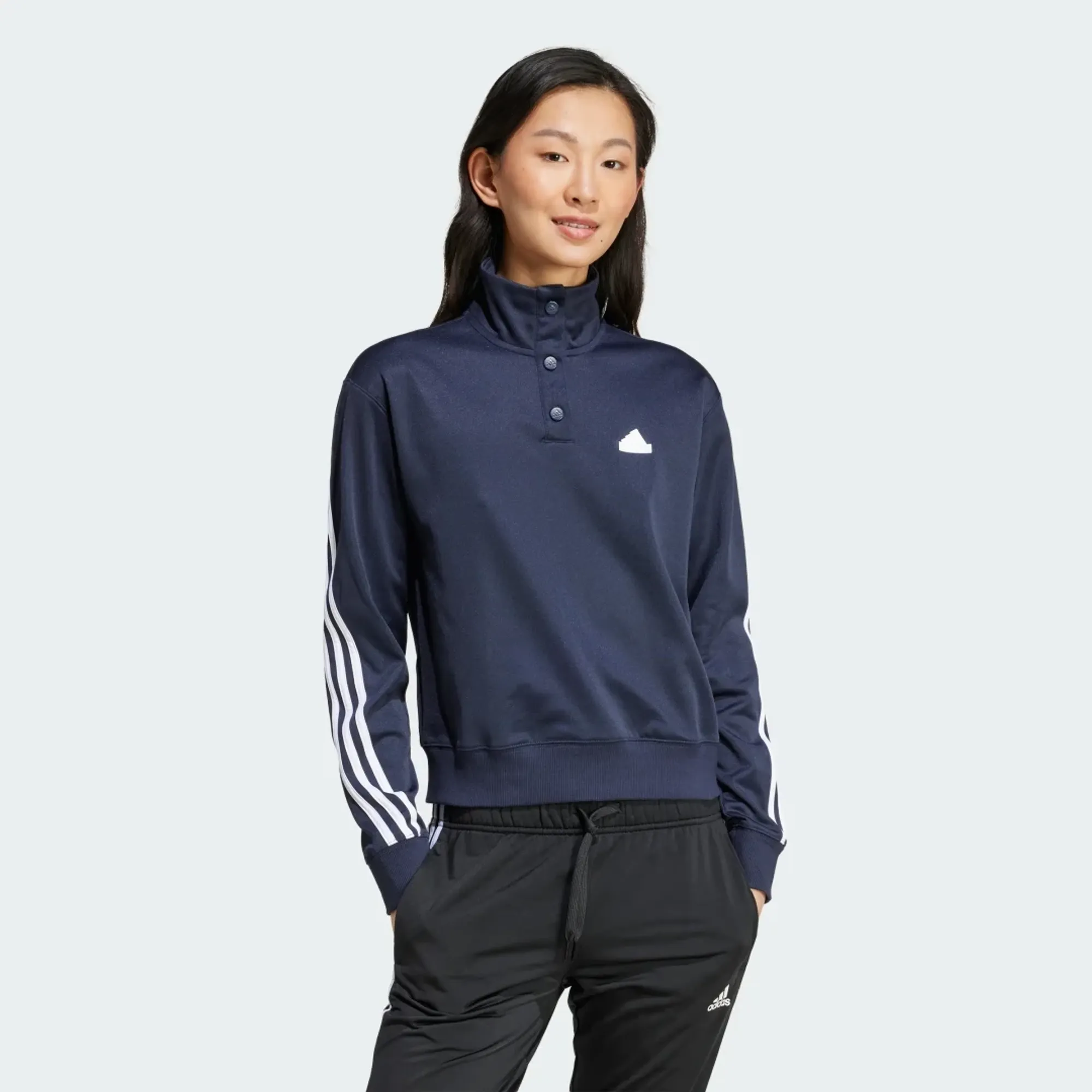 adidas Iconic Wrapping 3-Stripes Snap Track Top