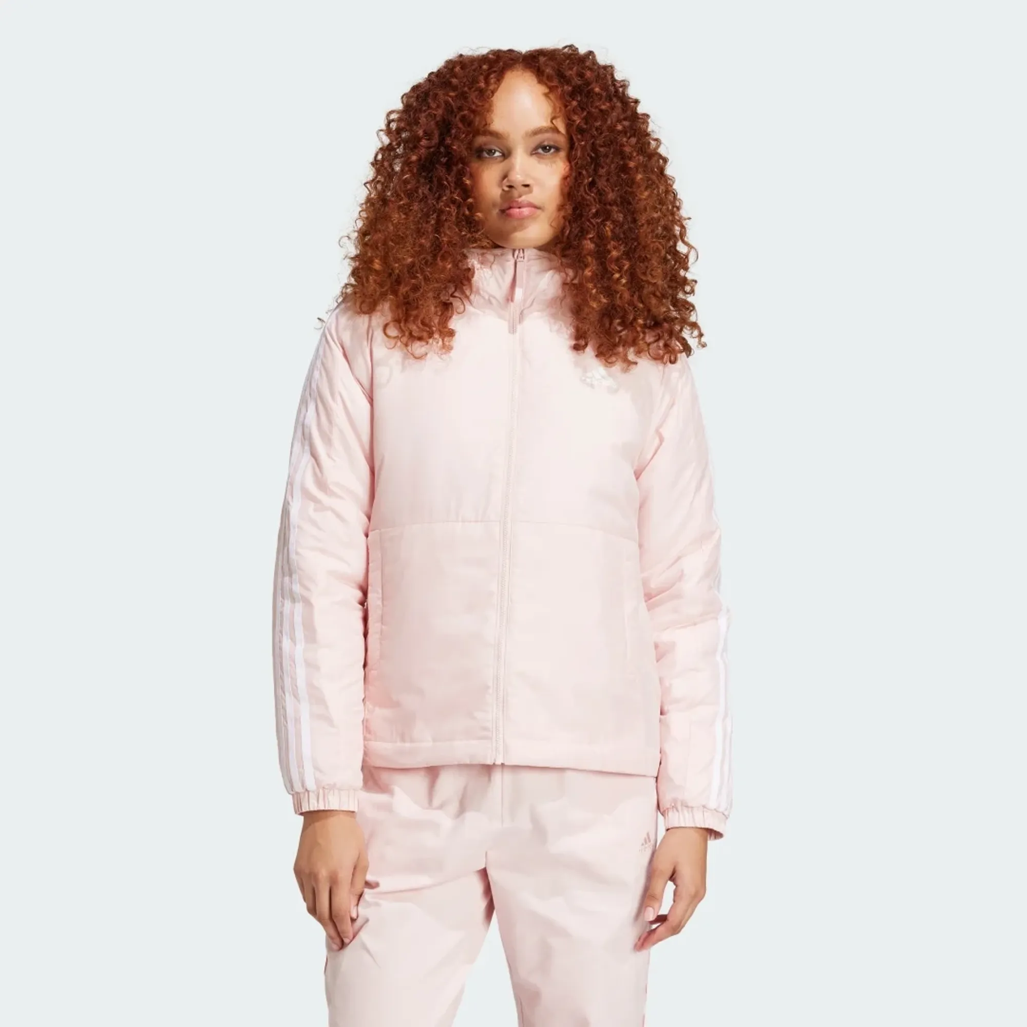 adidas Essentials 3-Stripes Insulated Hooded Jacket