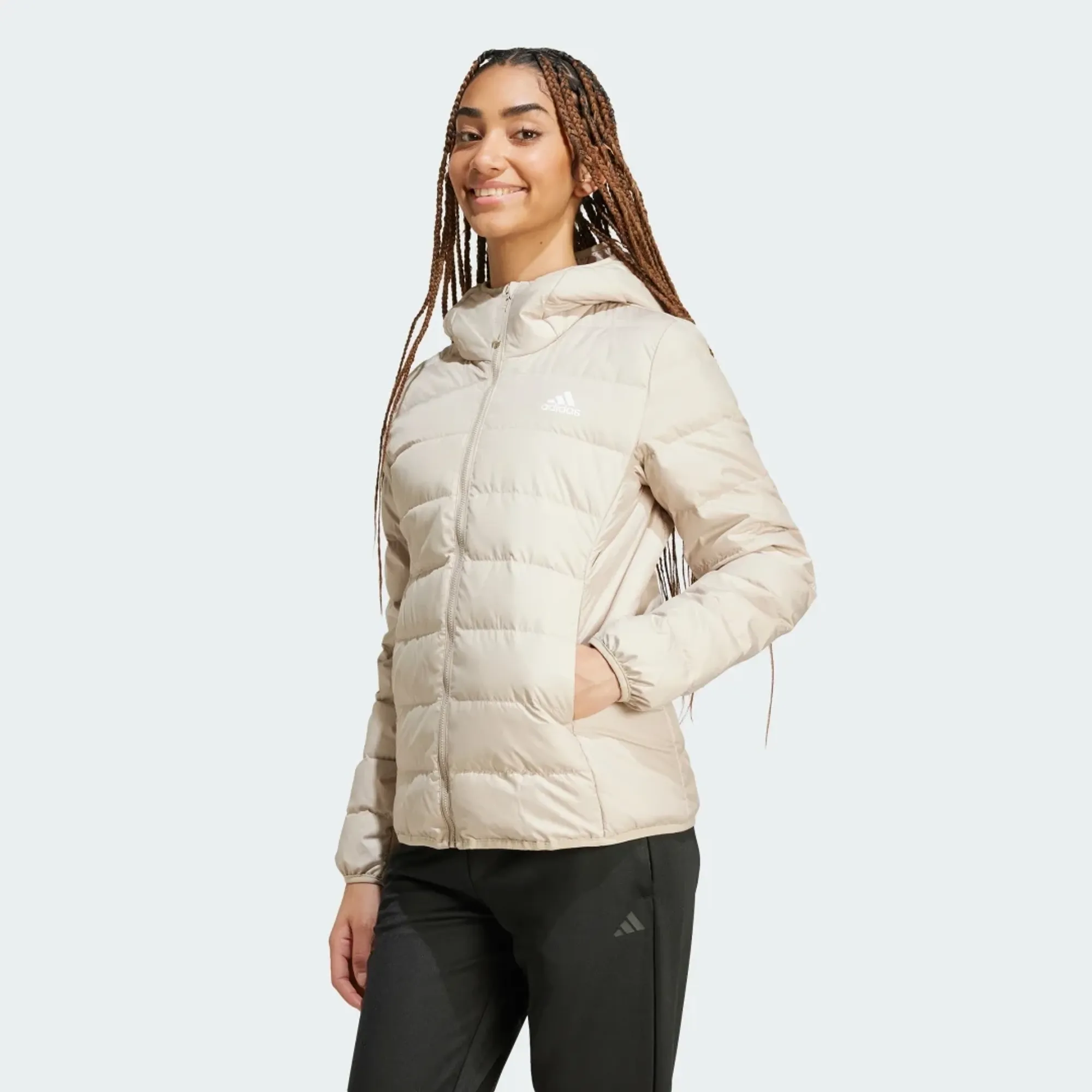 adidas Essentials Light Down Hooded Jacket