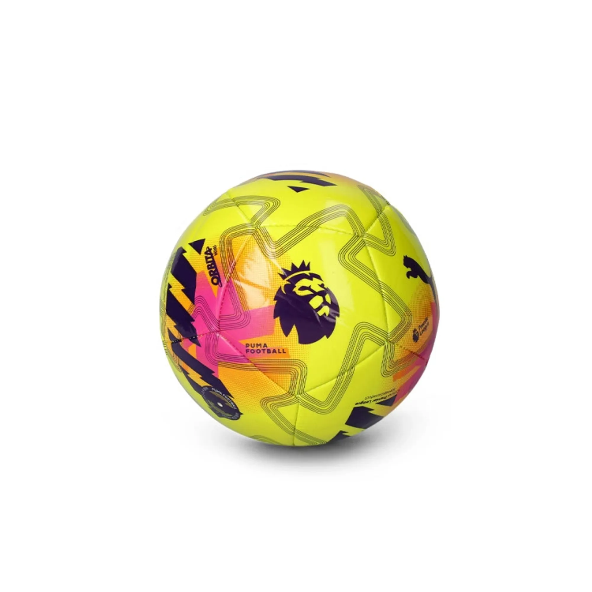 PUMA Orbita Premier League Lights Mini Football, Yellow/Multicolor