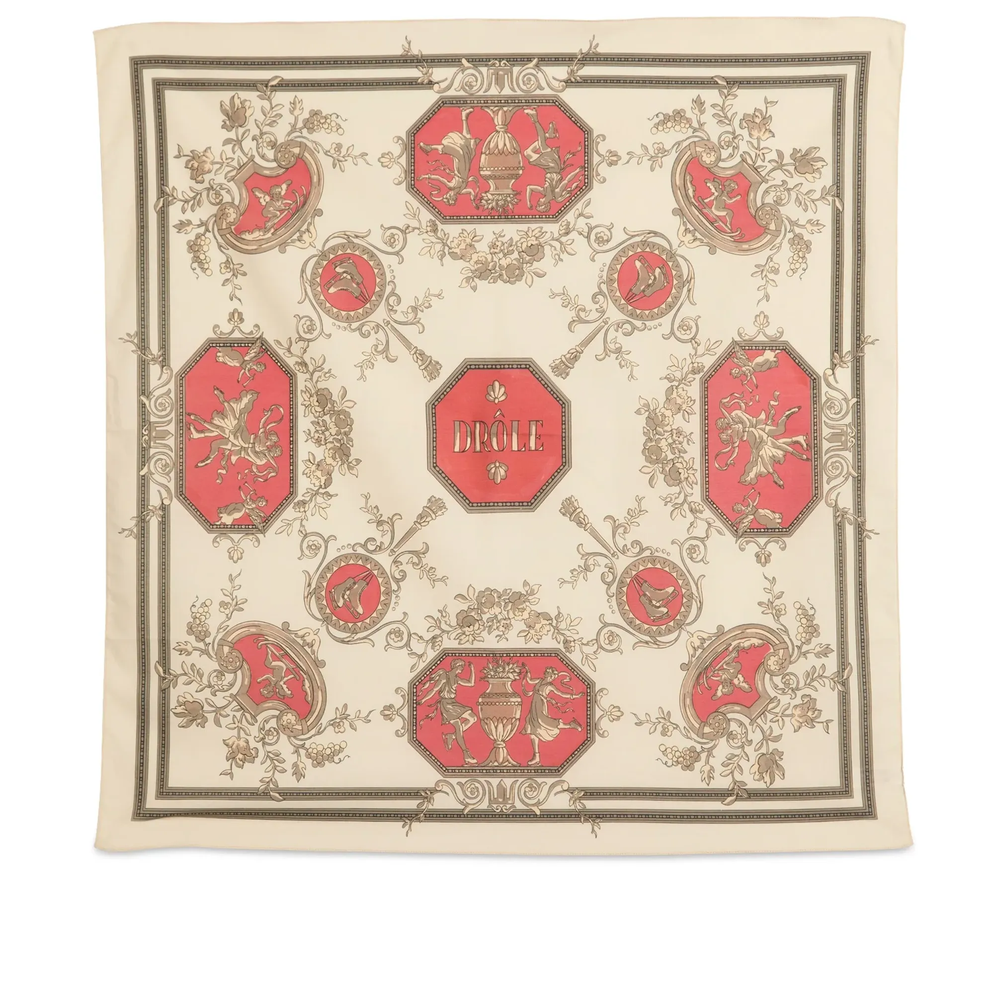 Drole De Monsieur Printed Scarf Orange