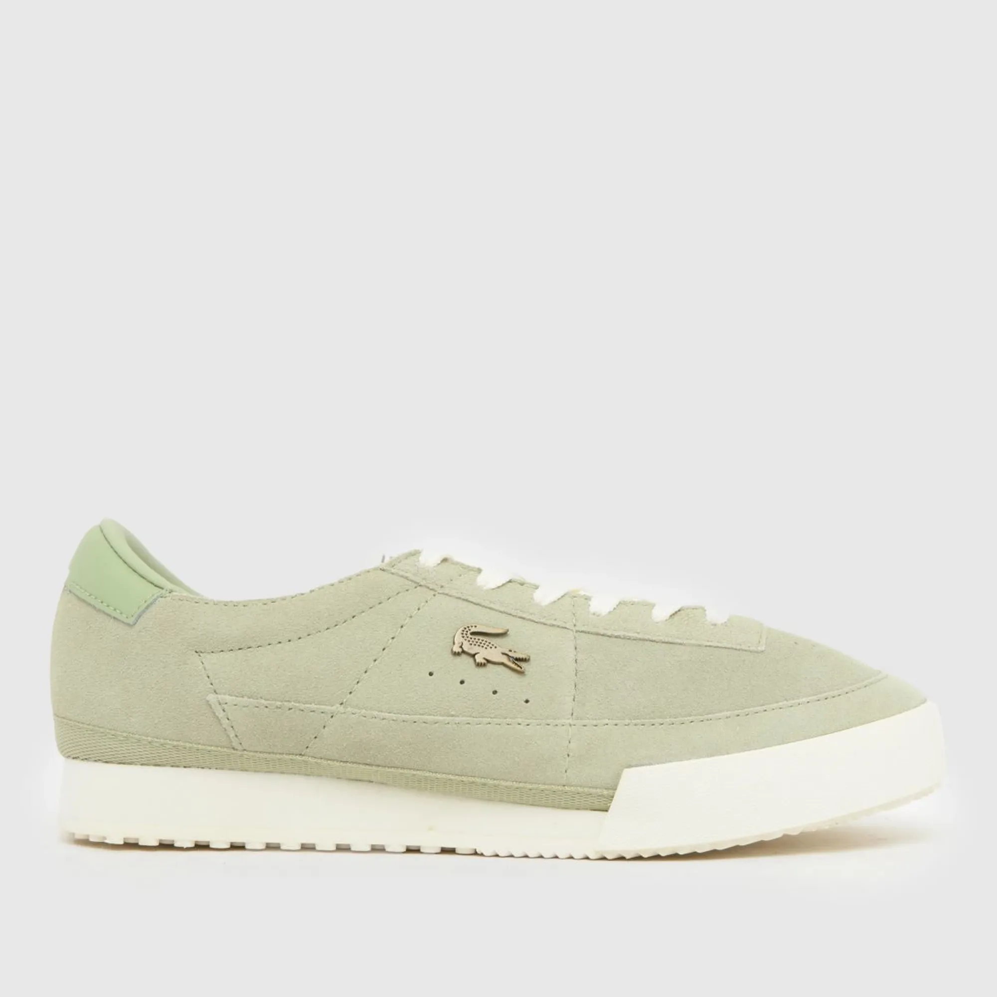 Lacoste Women’s Aura Suede Sneakers - Light Khaki / Off White