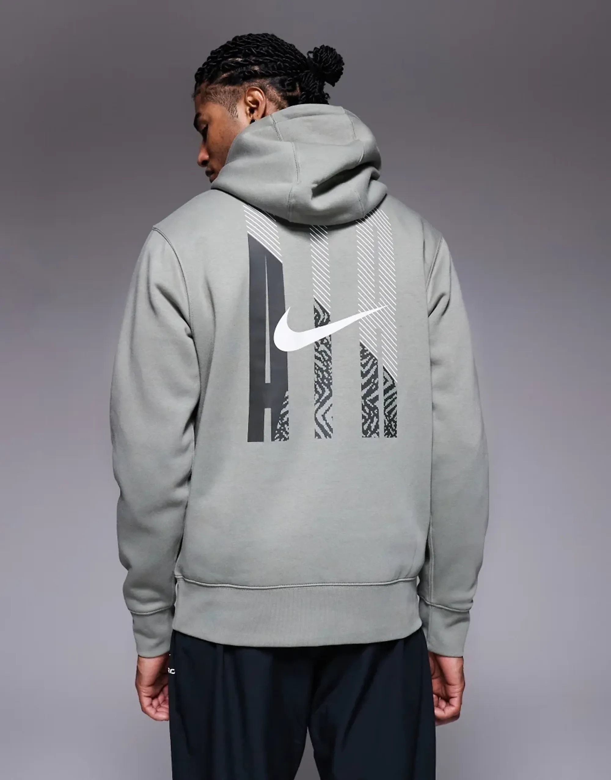 Men's Nike Air Fleece Hoodie in Green