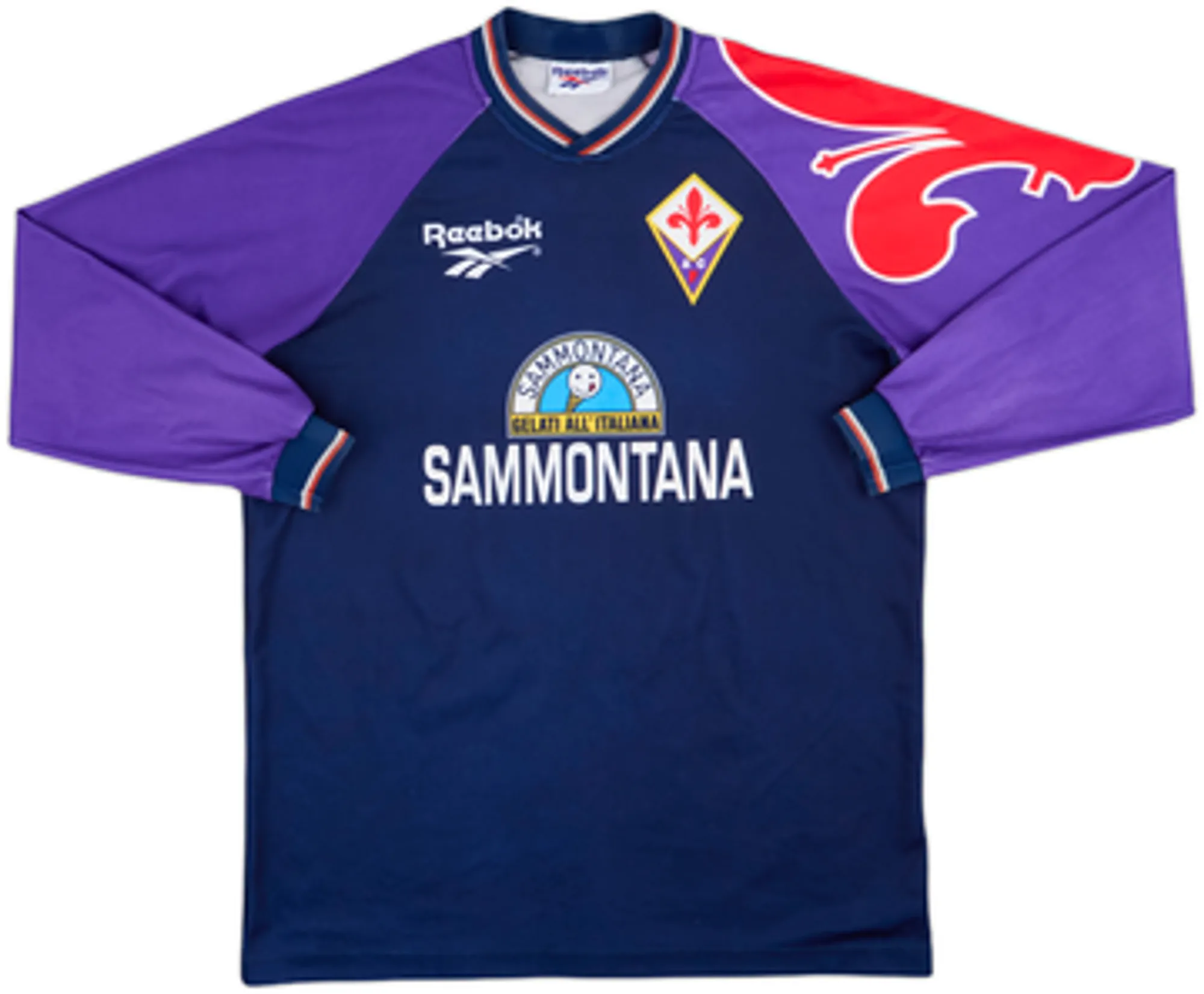 Reebok Fiorentina Mens LS Home Shirt 1995/96