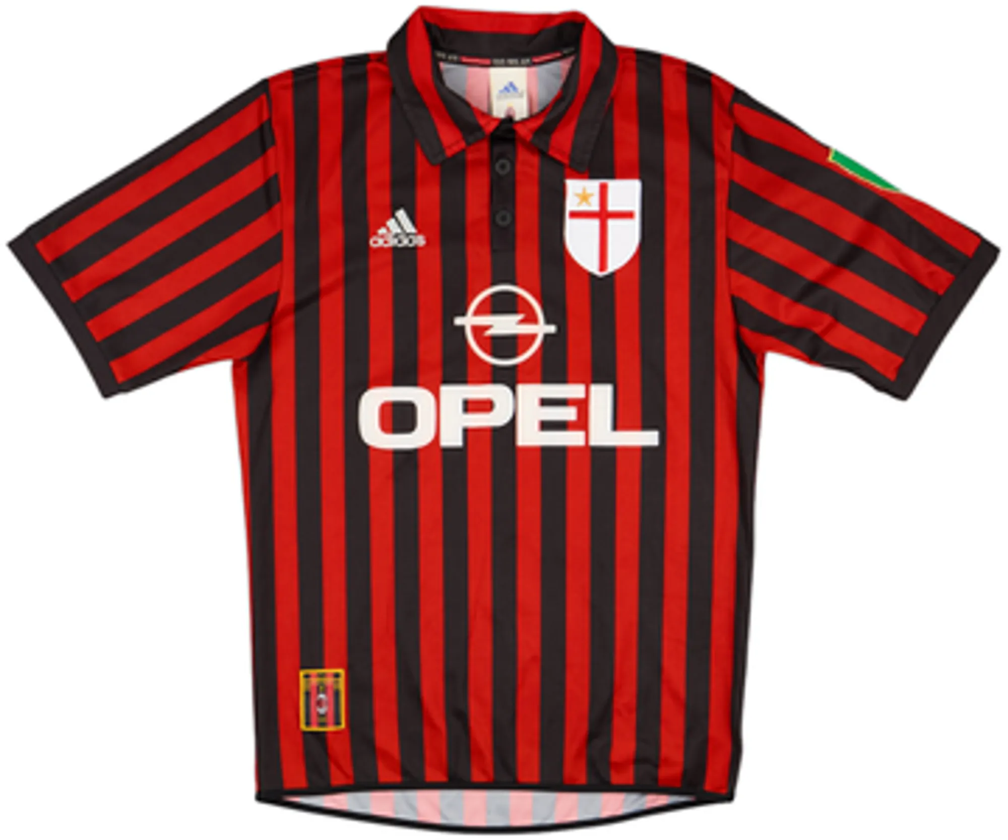 adidas AC Milan Mens SS Home Shirt 1999/00