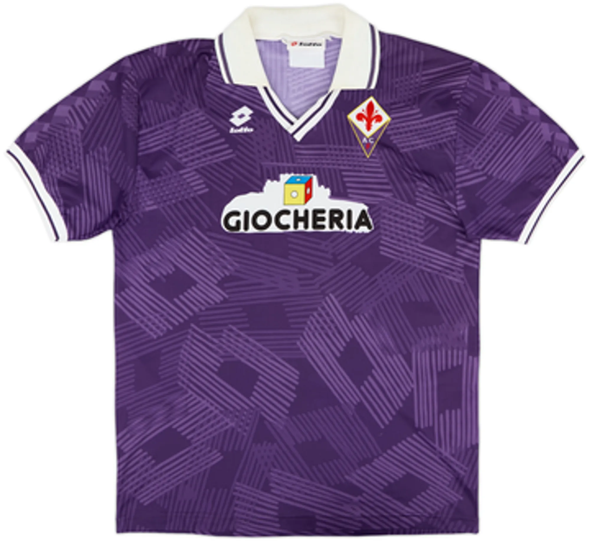 Lotto Fiorentina Mens SS Home Shirt 1991/92